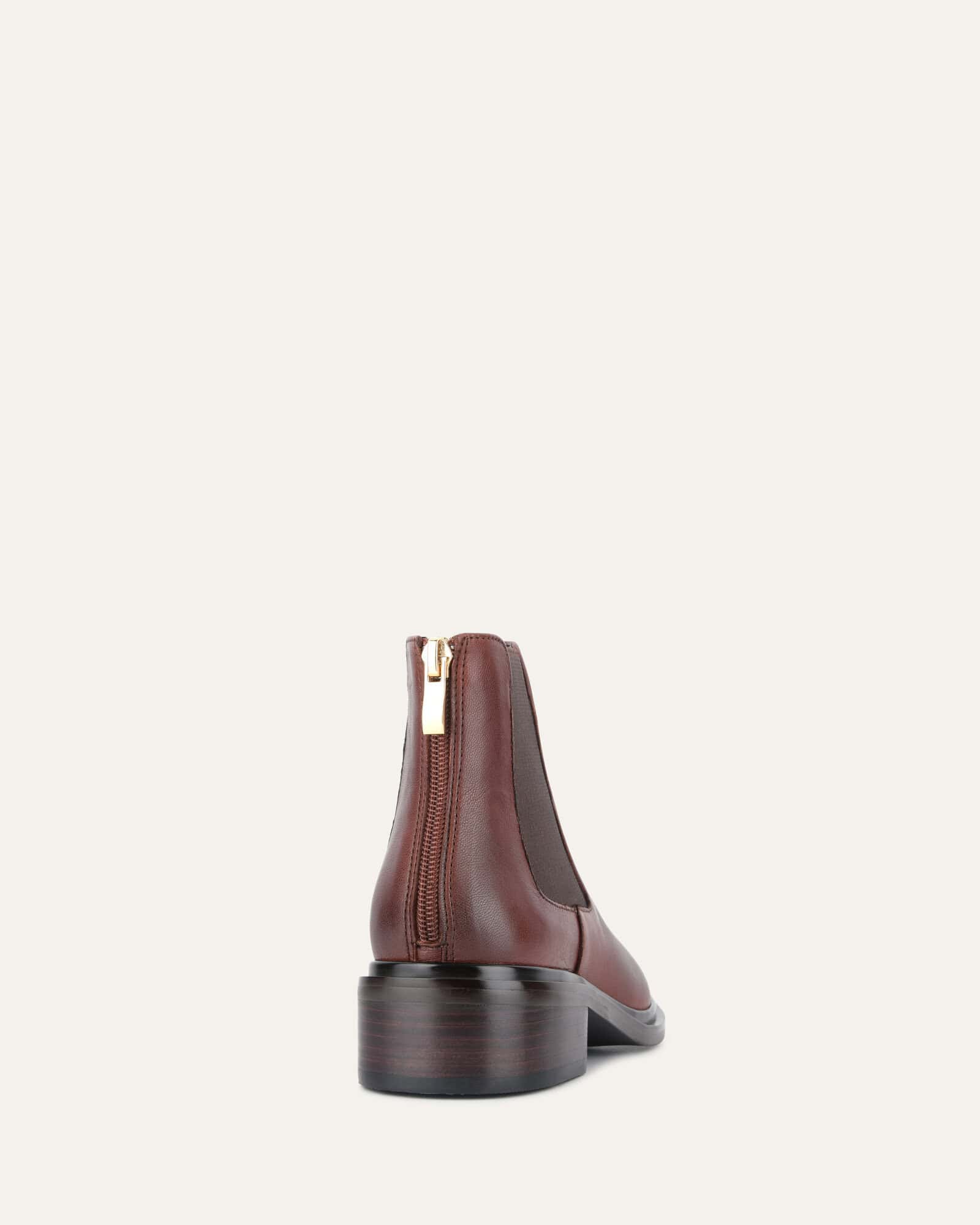 MELROSE FLAT ANKLE BOOTS CHESTNUT LEATHER image