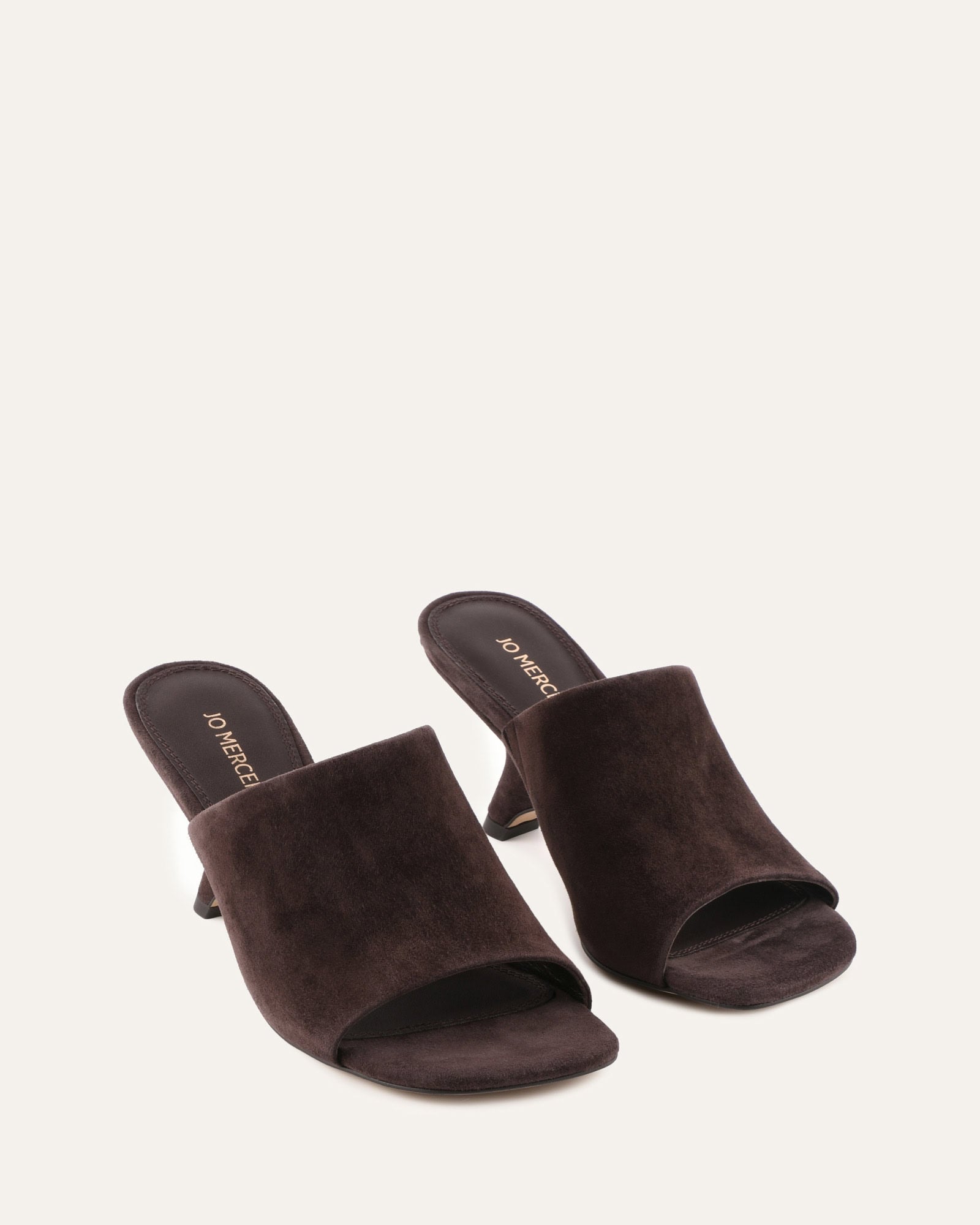MENA MID HEEL SANDALS BITTER CHOC SUEDE image