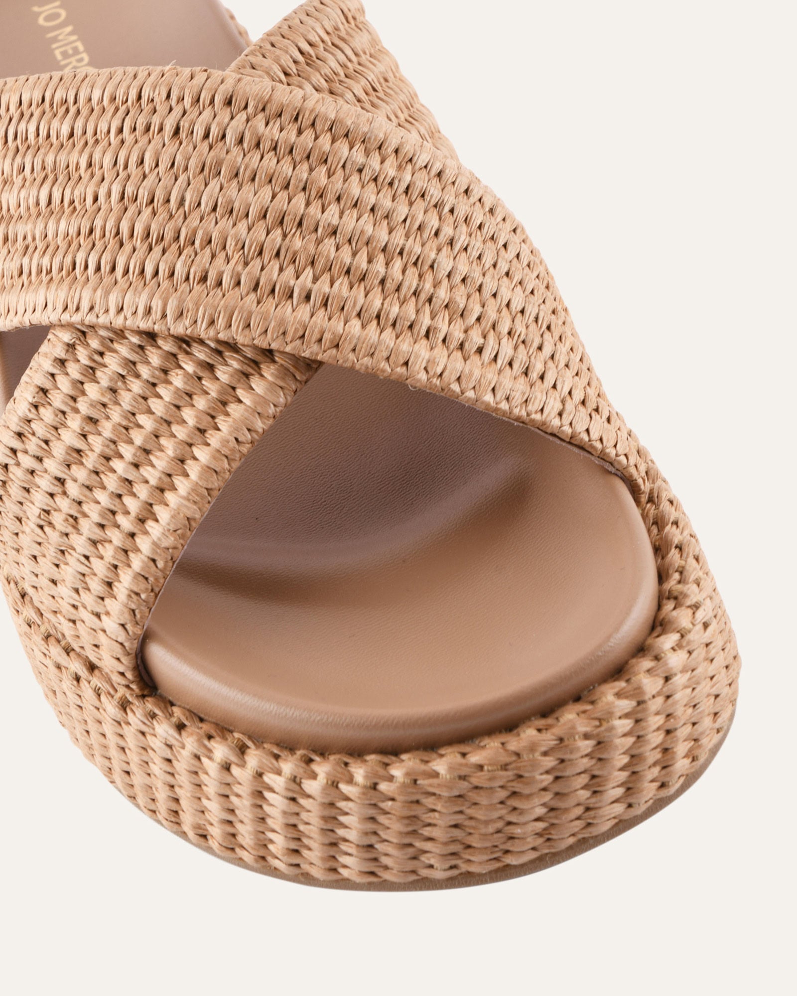 MIKEY FLAT SANDALS TAN RAFFIA image