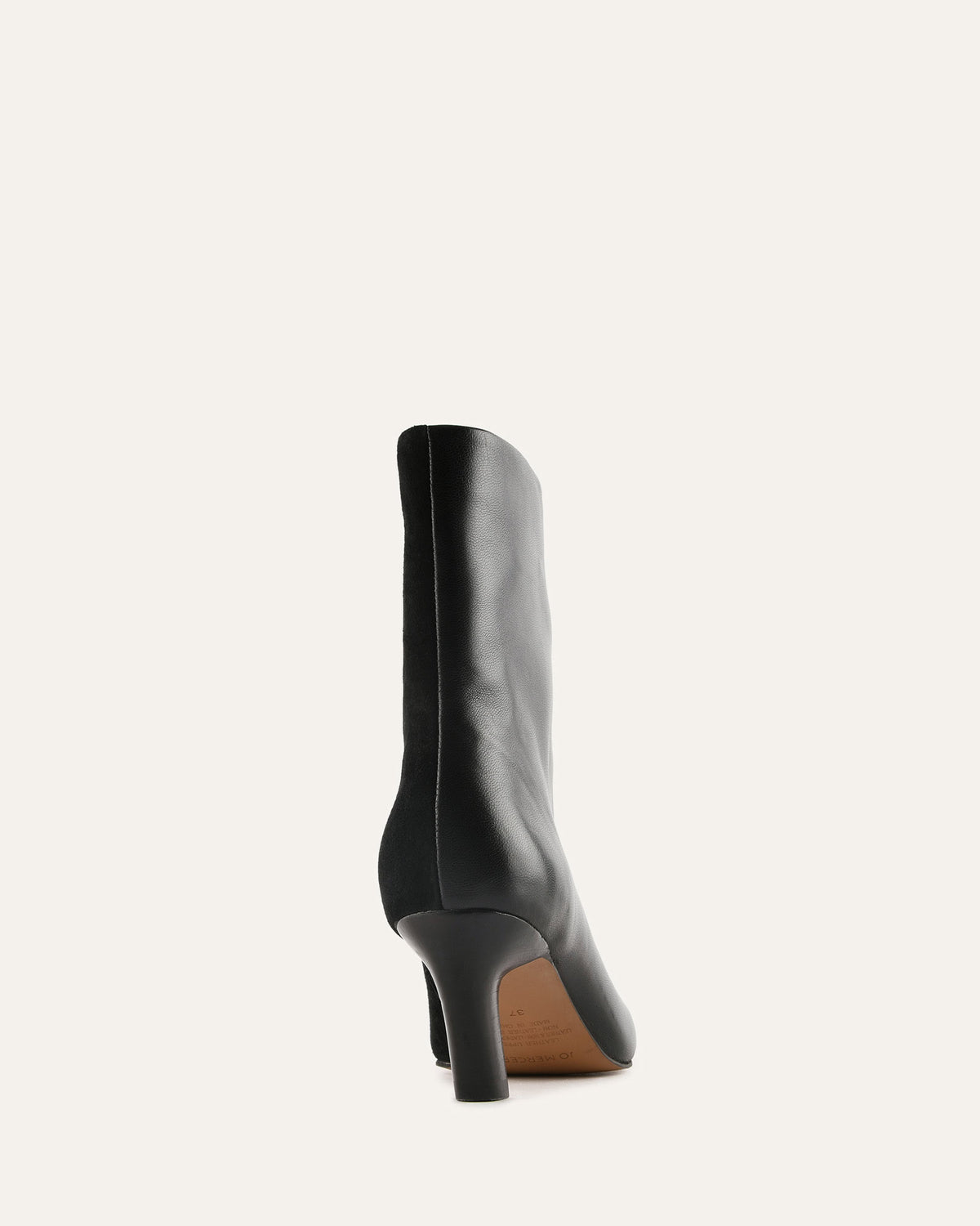 Black sock with white stripes on a white background