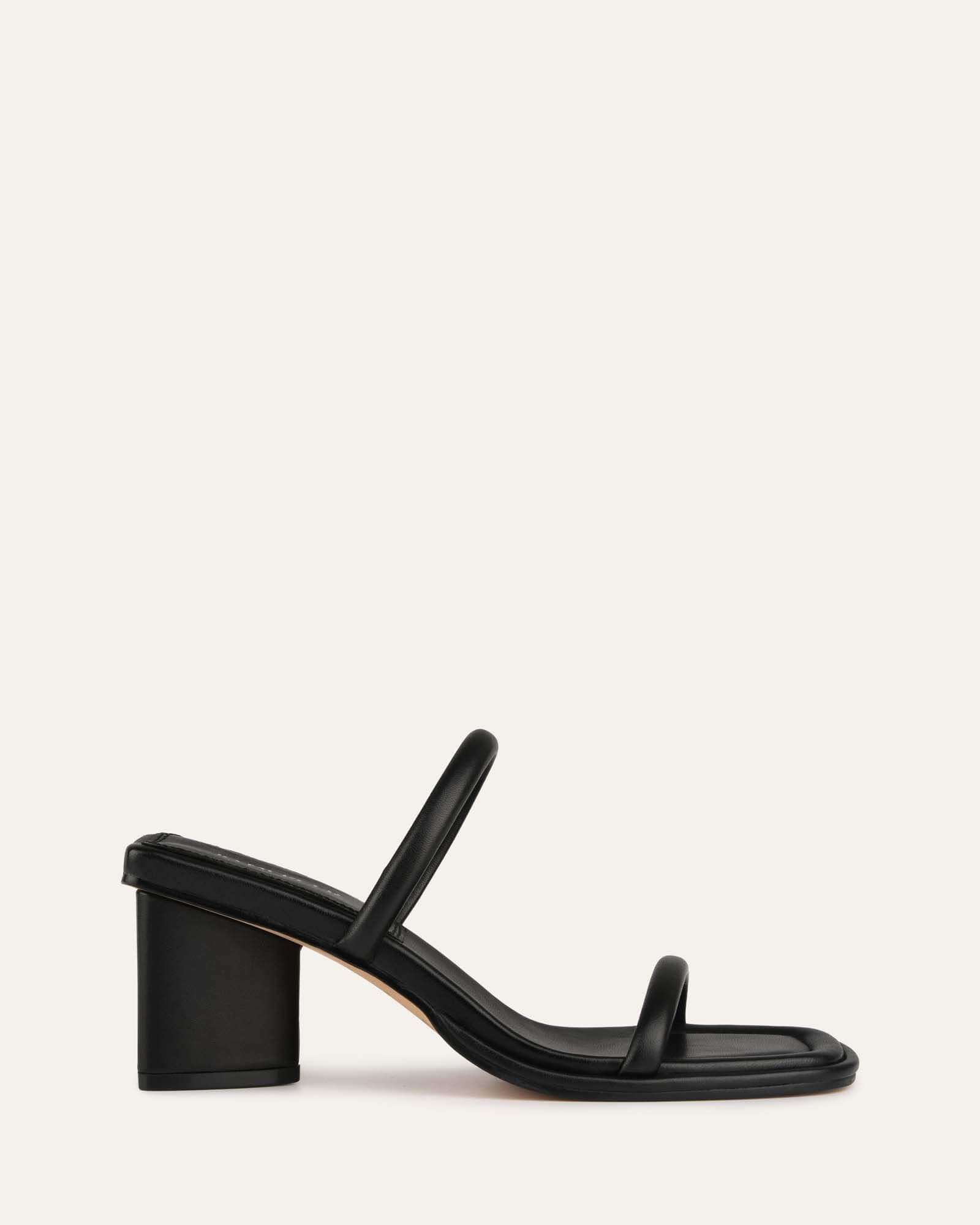 Amazon.com | Touch Ups Women's Melanie Ankle Strap Sandal,Black,5 M US |  Heeled Sandals