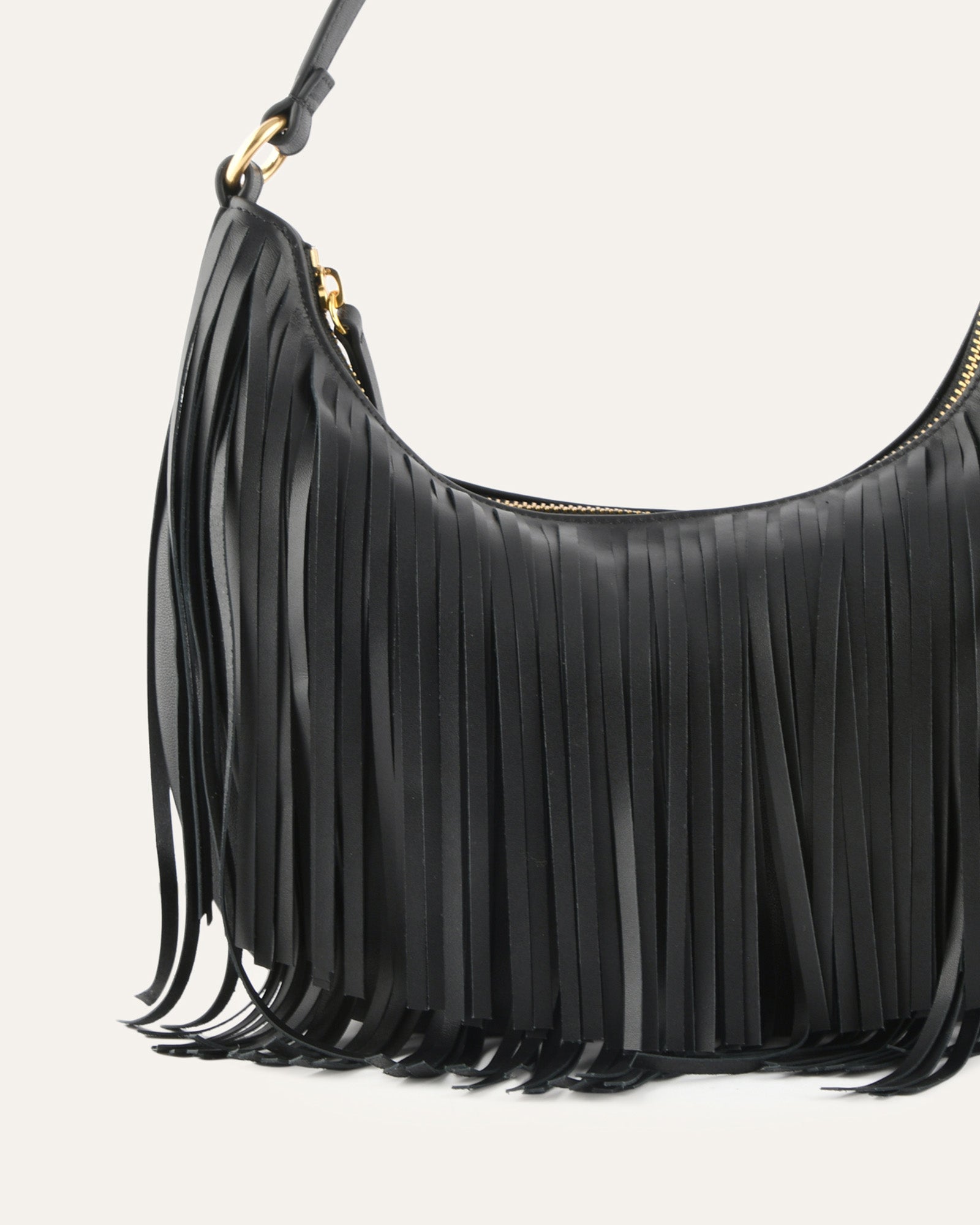 MINNIE SHOULDER BAG BLACK LEATHER image