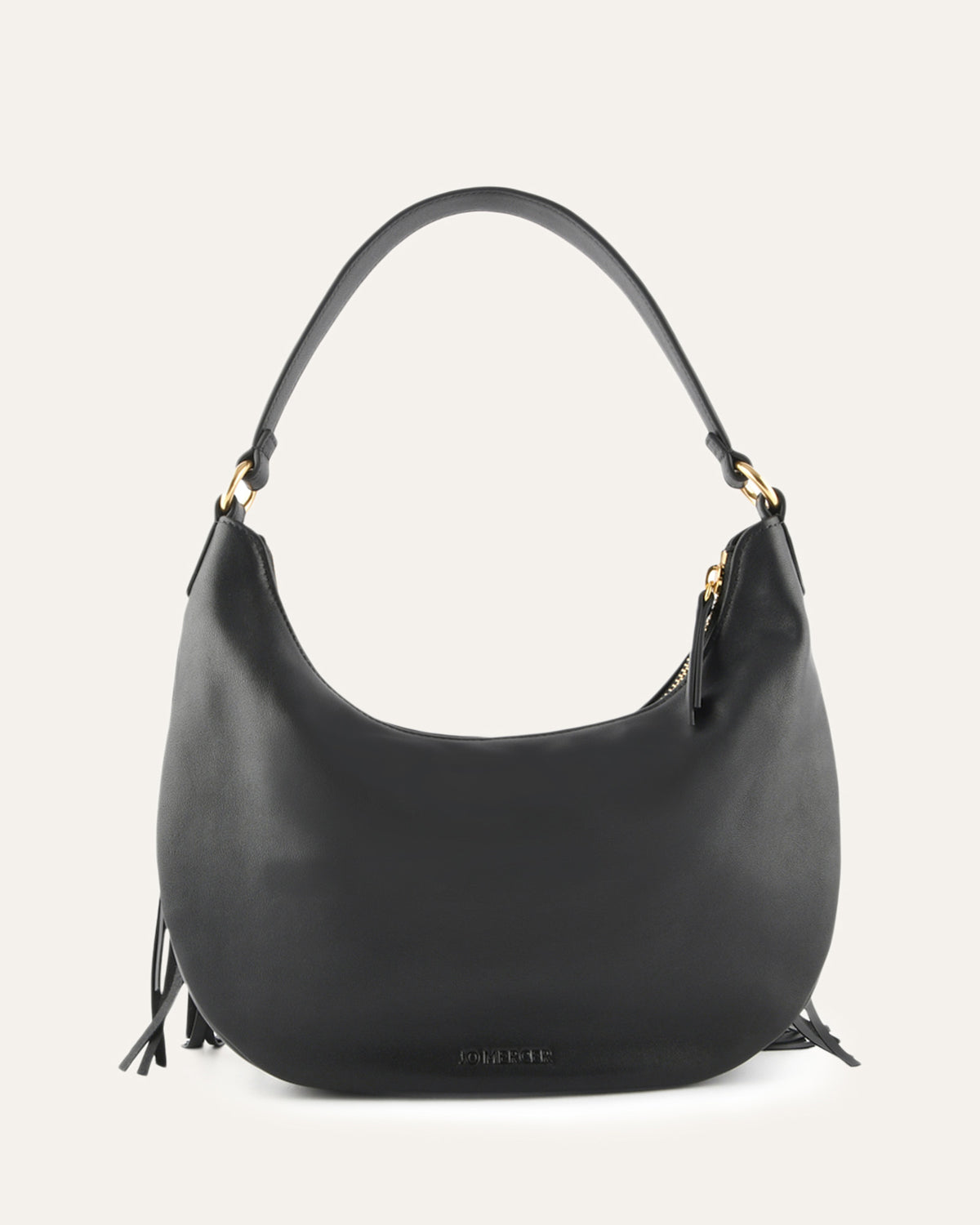 MINNIE SHOULDER BAG BLACK LEATHER