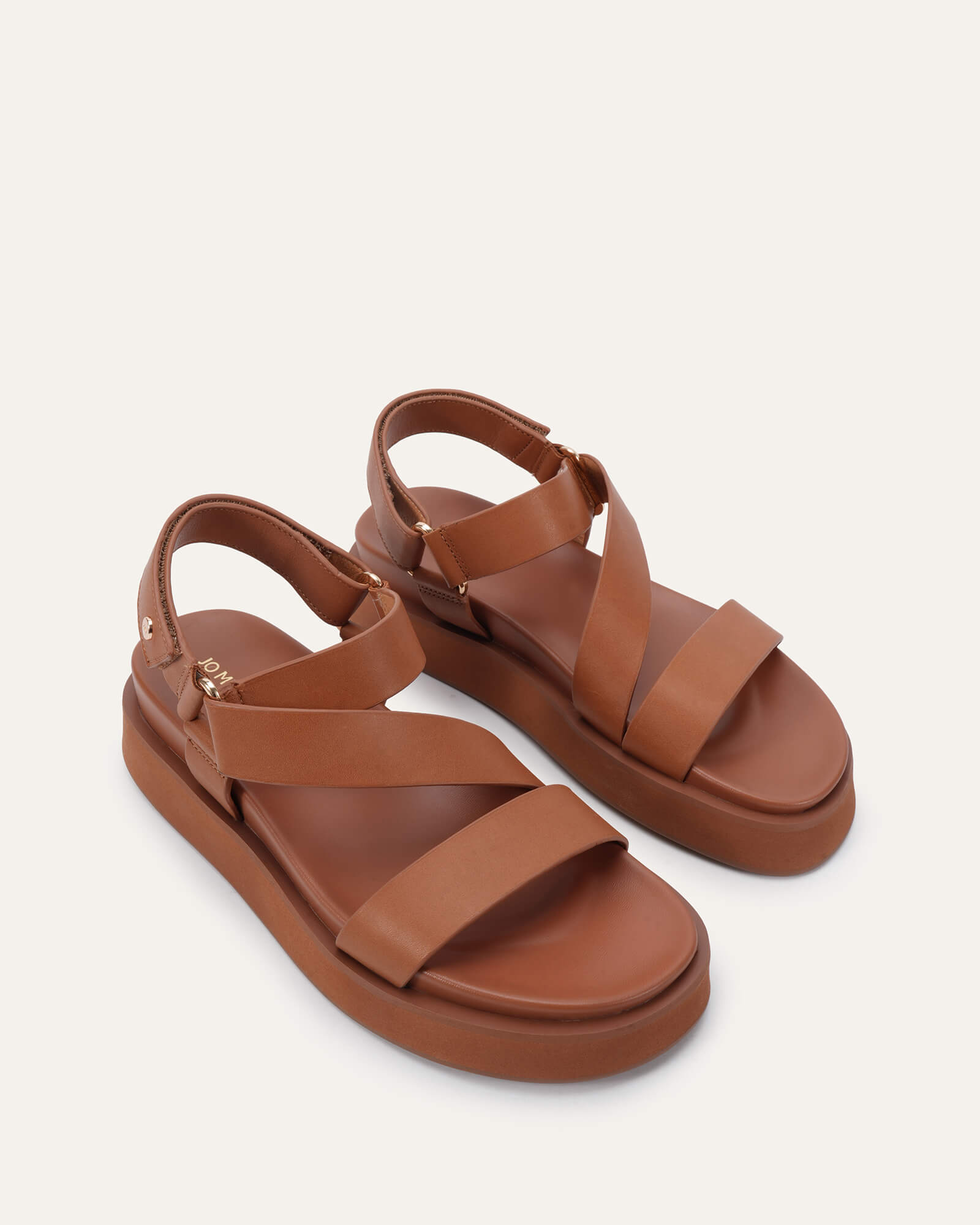 MIRANDA FLAT SANDALS TUSCAN TAN LEATHER image