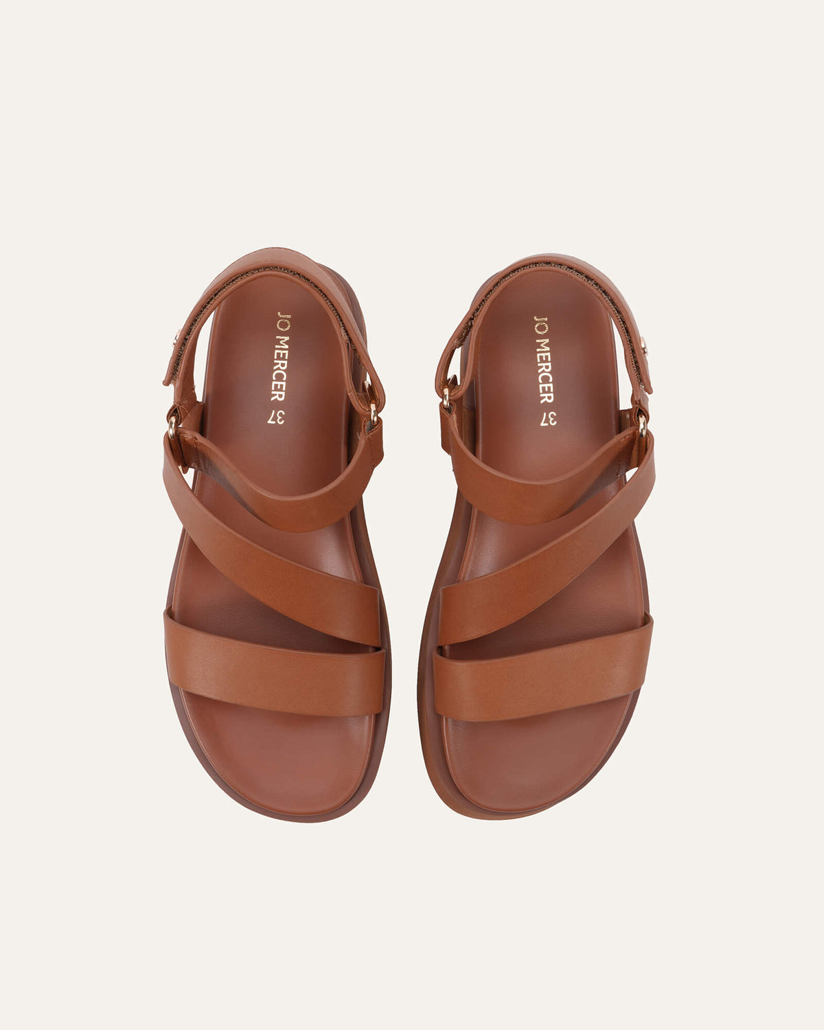 MIRANDA FLAT SANDALS TUSCAN TAN LEATHER