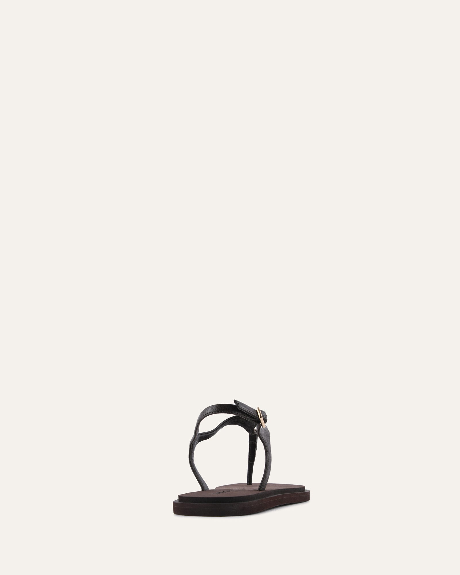 MIRO FLAT SANDALS BITTER CHOC LEATHER image