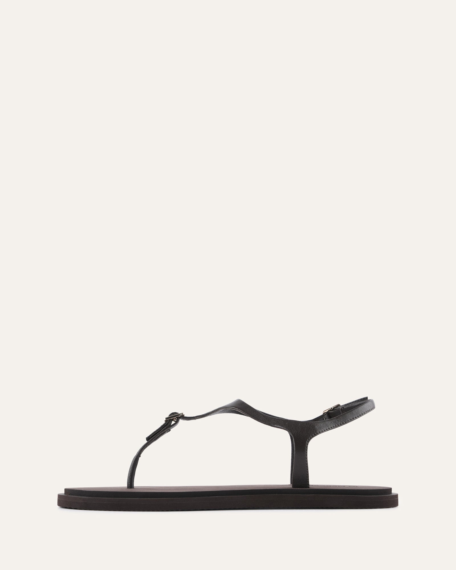 MIRO FLAT SANDALS BITTER CHOC LEATHER image