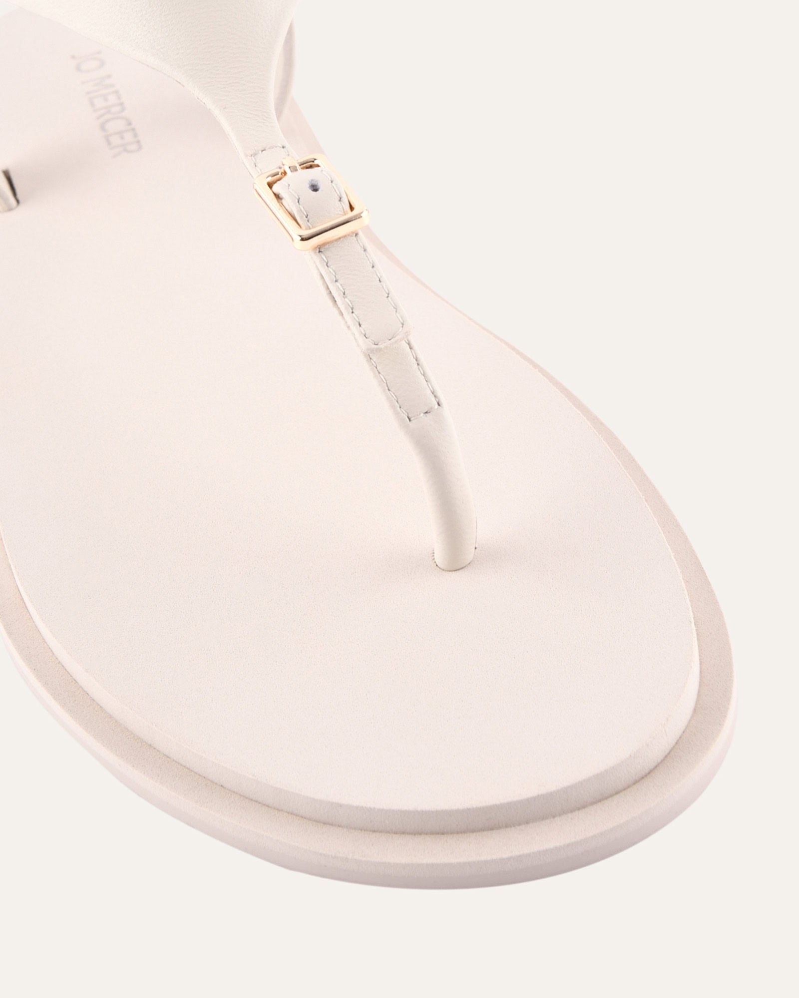 MIRO FLAT SANDALS OFF WHITE LEATHER image