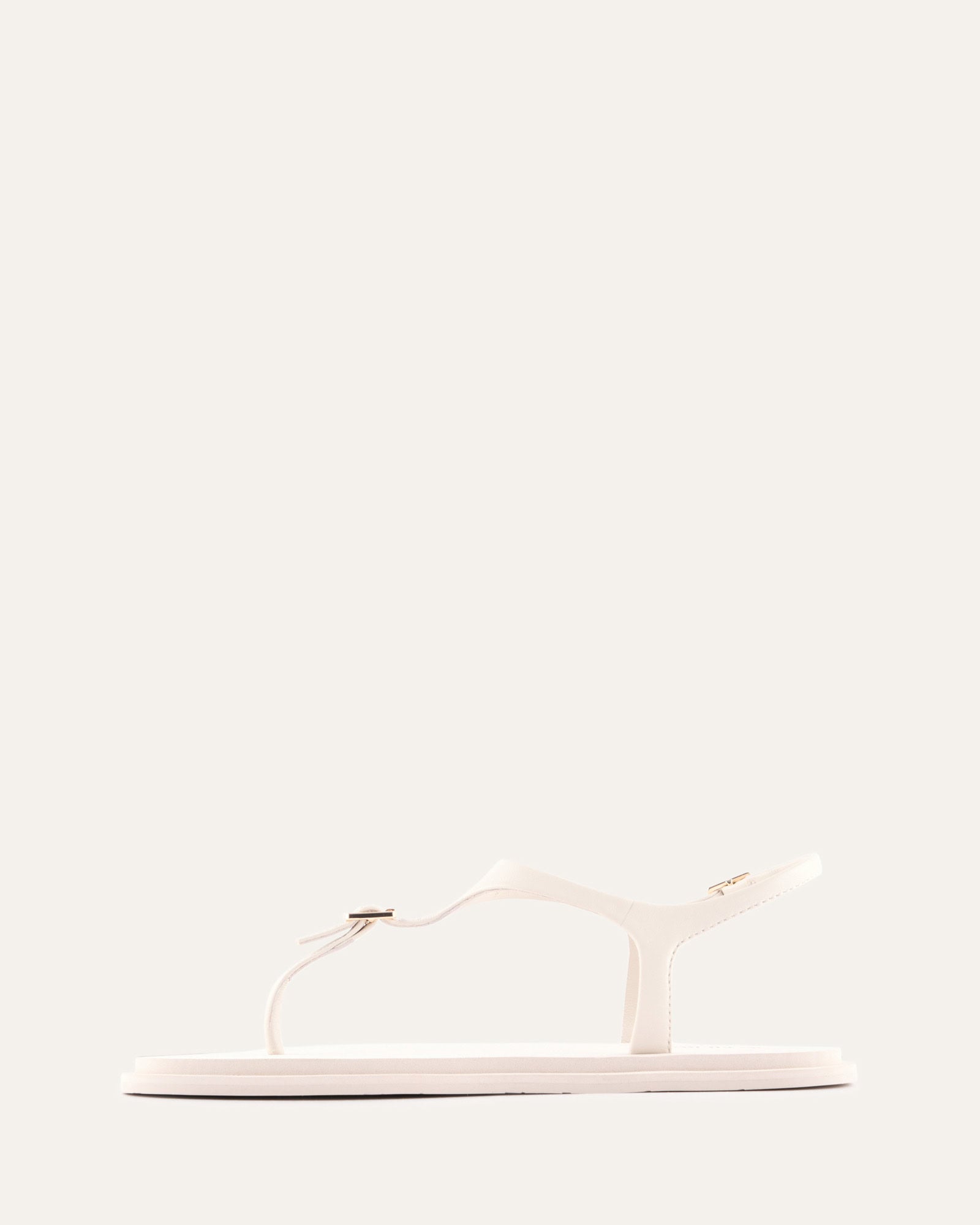 MIRO FLAT SANDALS OFF WHITE LEATHER image