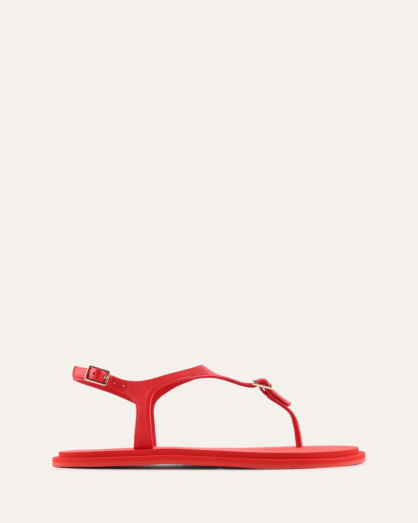 MIRO FLAT SANDALS RED LEATHER image