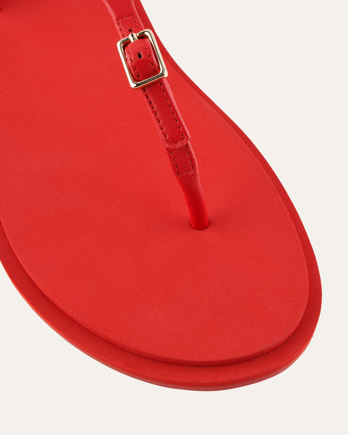 MIRO FLAT SANDALS RED LEATHER