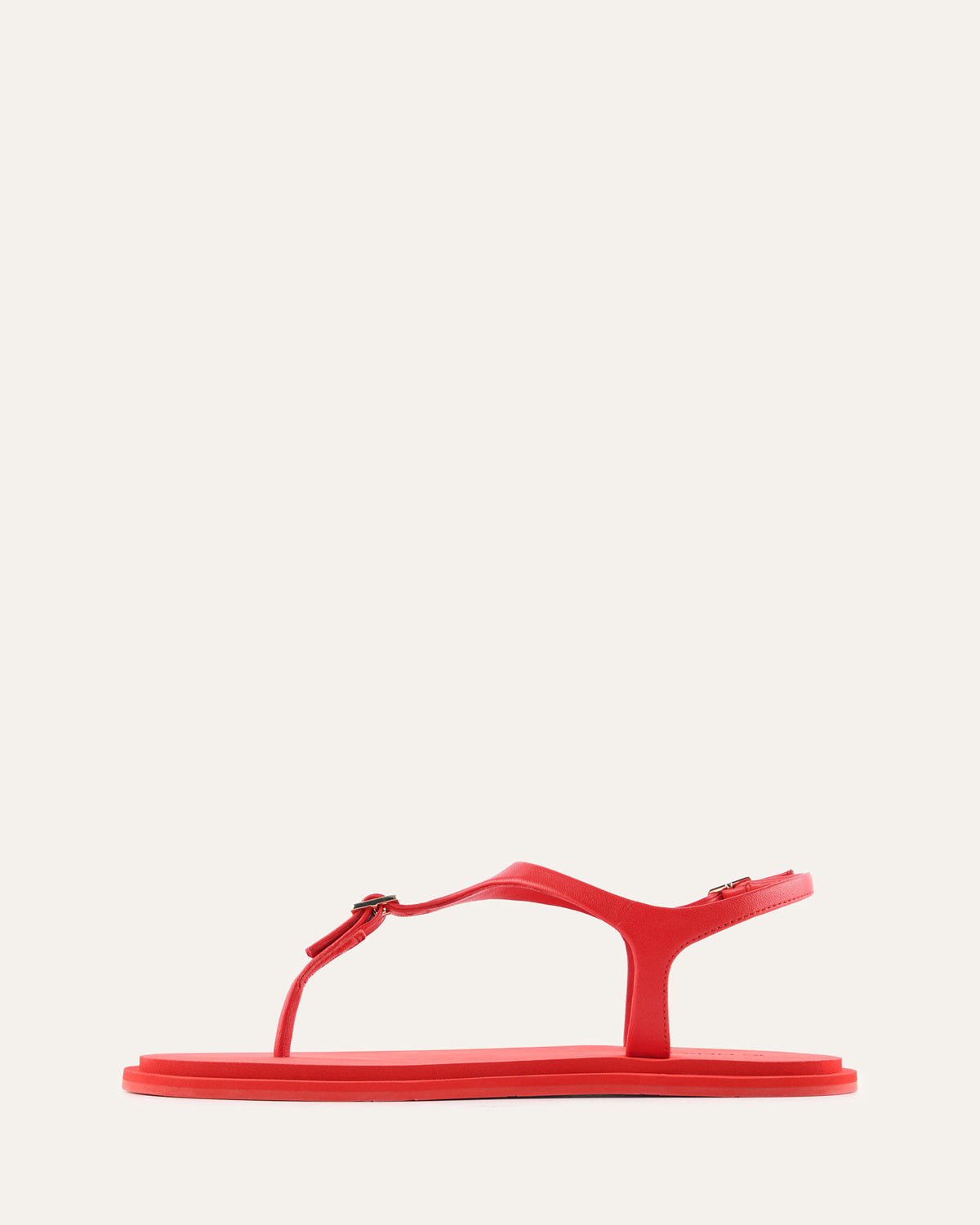 MIRO FLAT SANDALS RED LEATHER