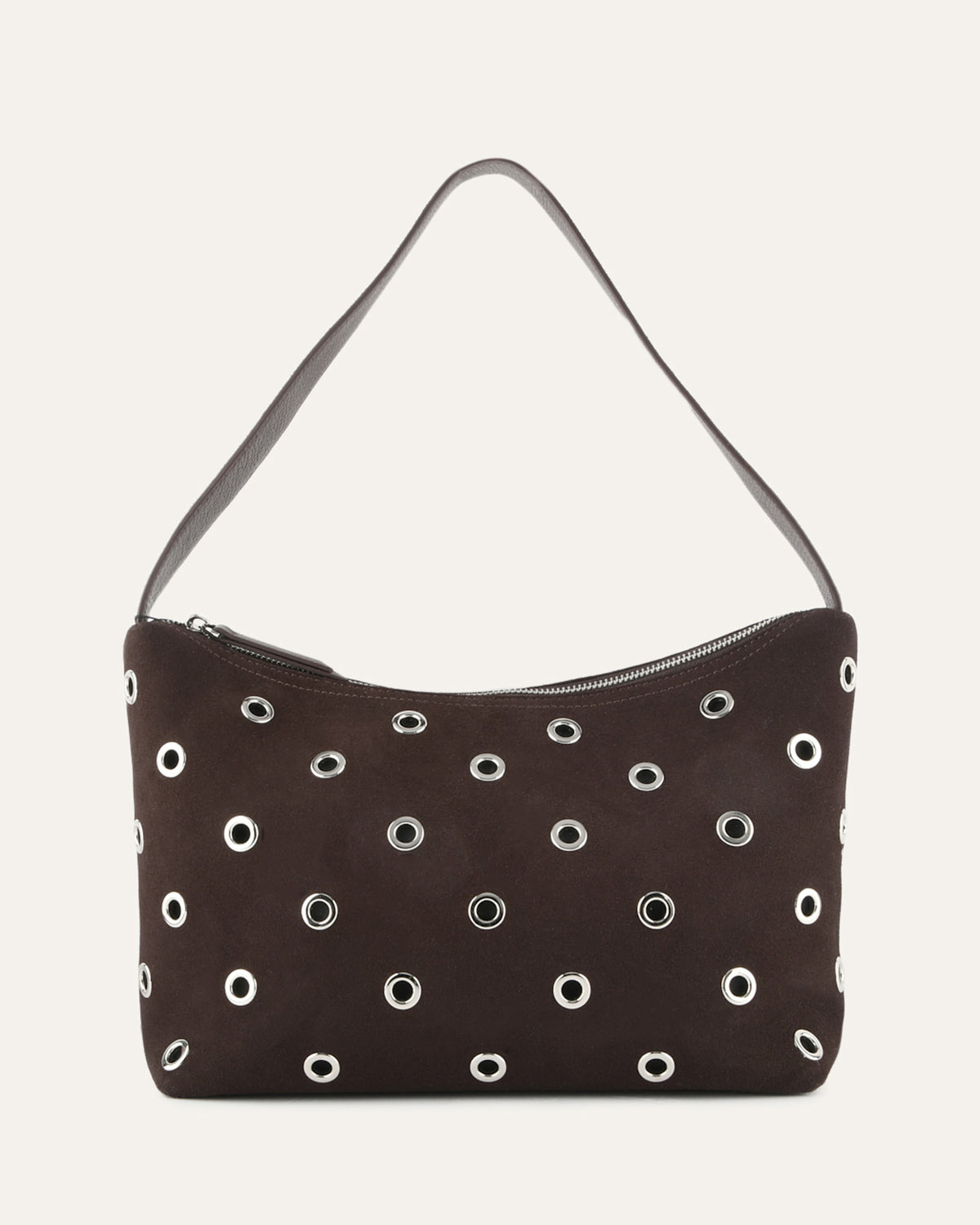 MORRIS SHOULDER BAG BITTER CHOC SUEDE
