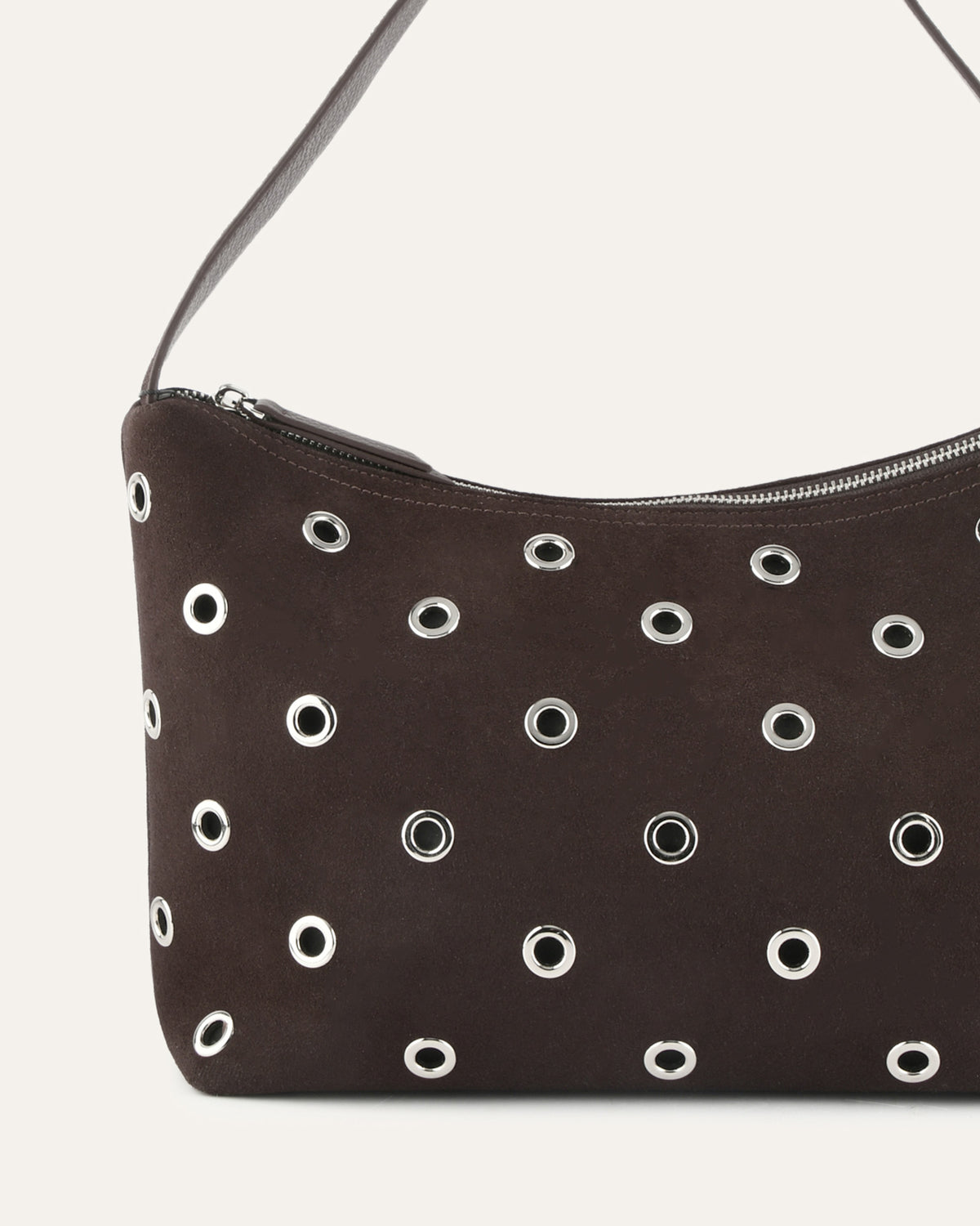 MORRIS SHOULDER BAG BITTER CHOC SUEDE