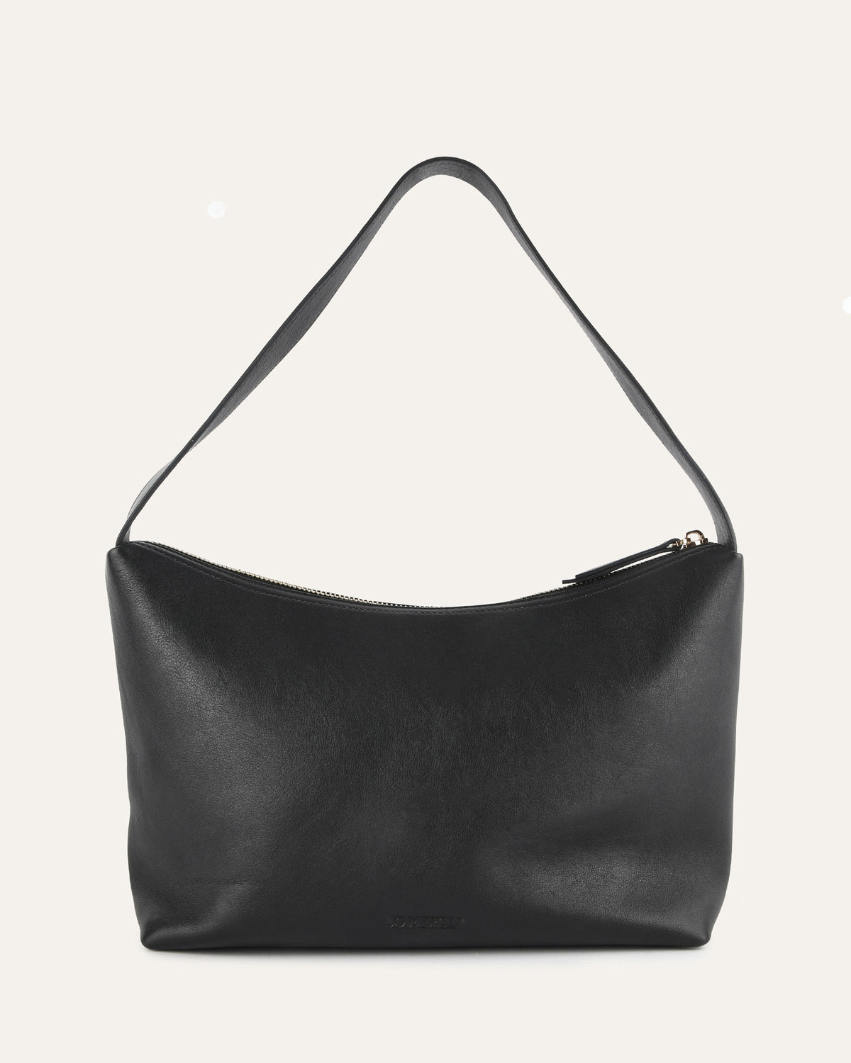 MORRIS SHOULDER BAG BLACK LEATHER