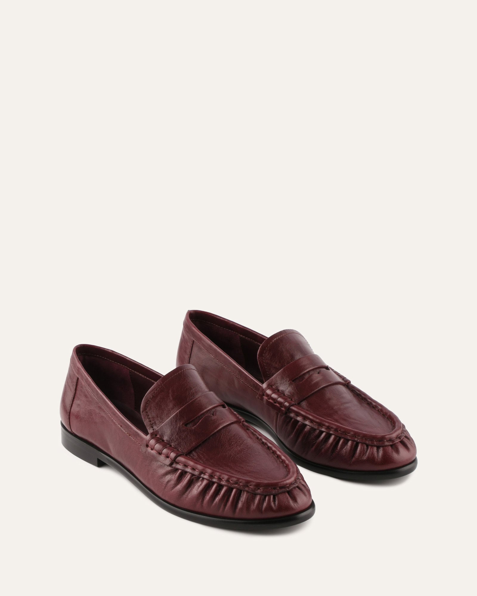 MYRTLE LOAFERS MULBERRY LEATHER - Jo Mercer