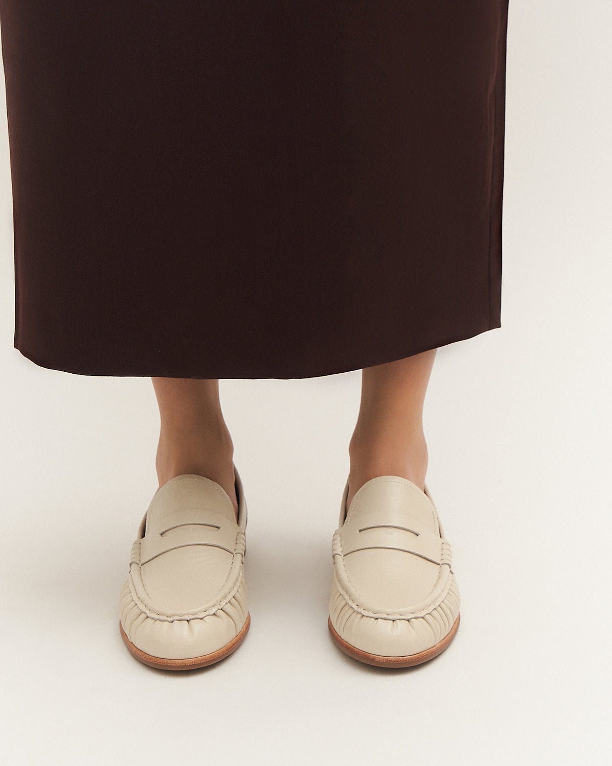 MYRTLE LOAFERS OFF WHITE LEATHER