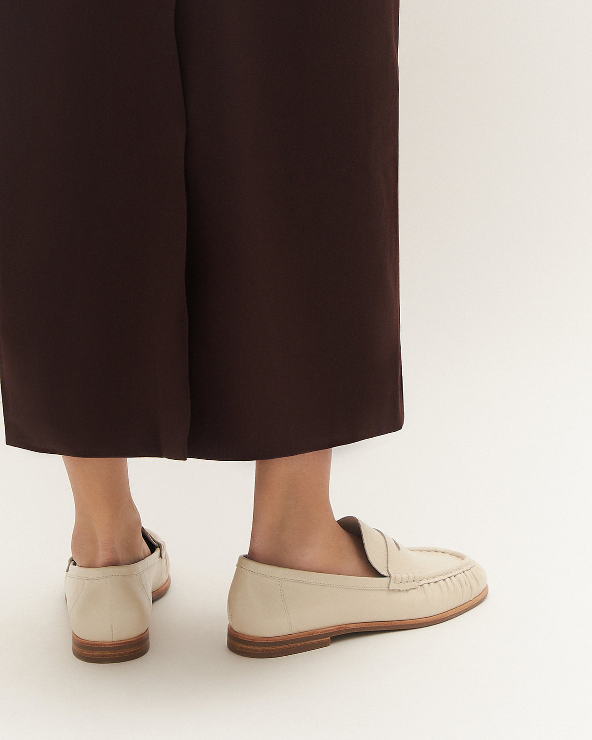 MYRTLE LOAFERS OFF WHITE LEATHER