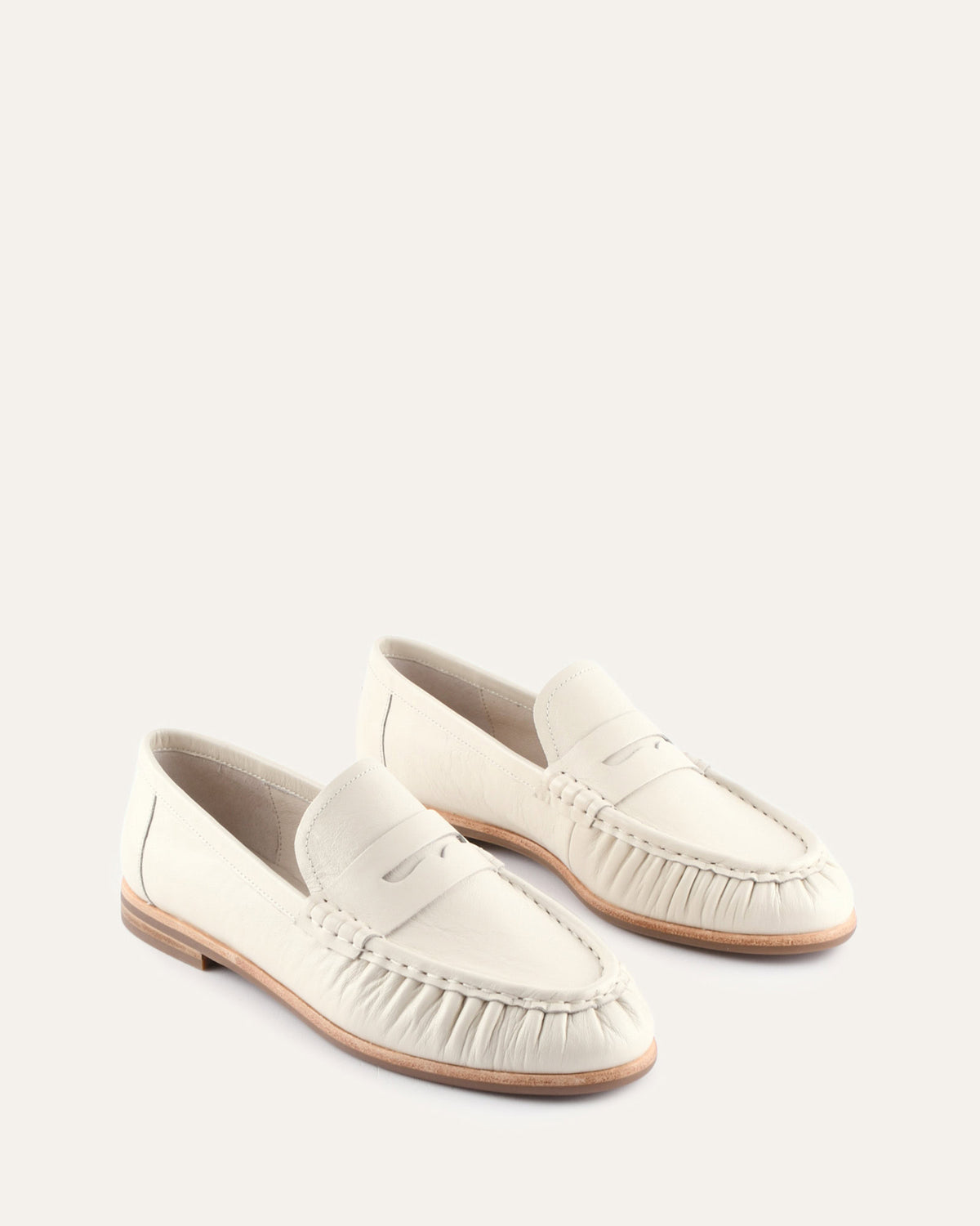 MYRTLE LOAFERS OFF WHITE LEATHER
