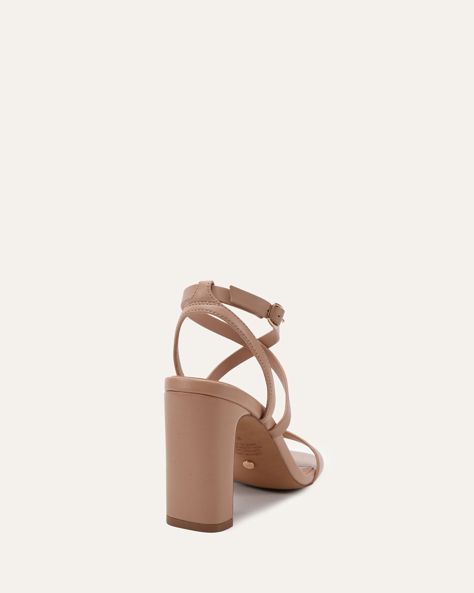 NADINE HIGH SANDALS ALMOND LEATHER image