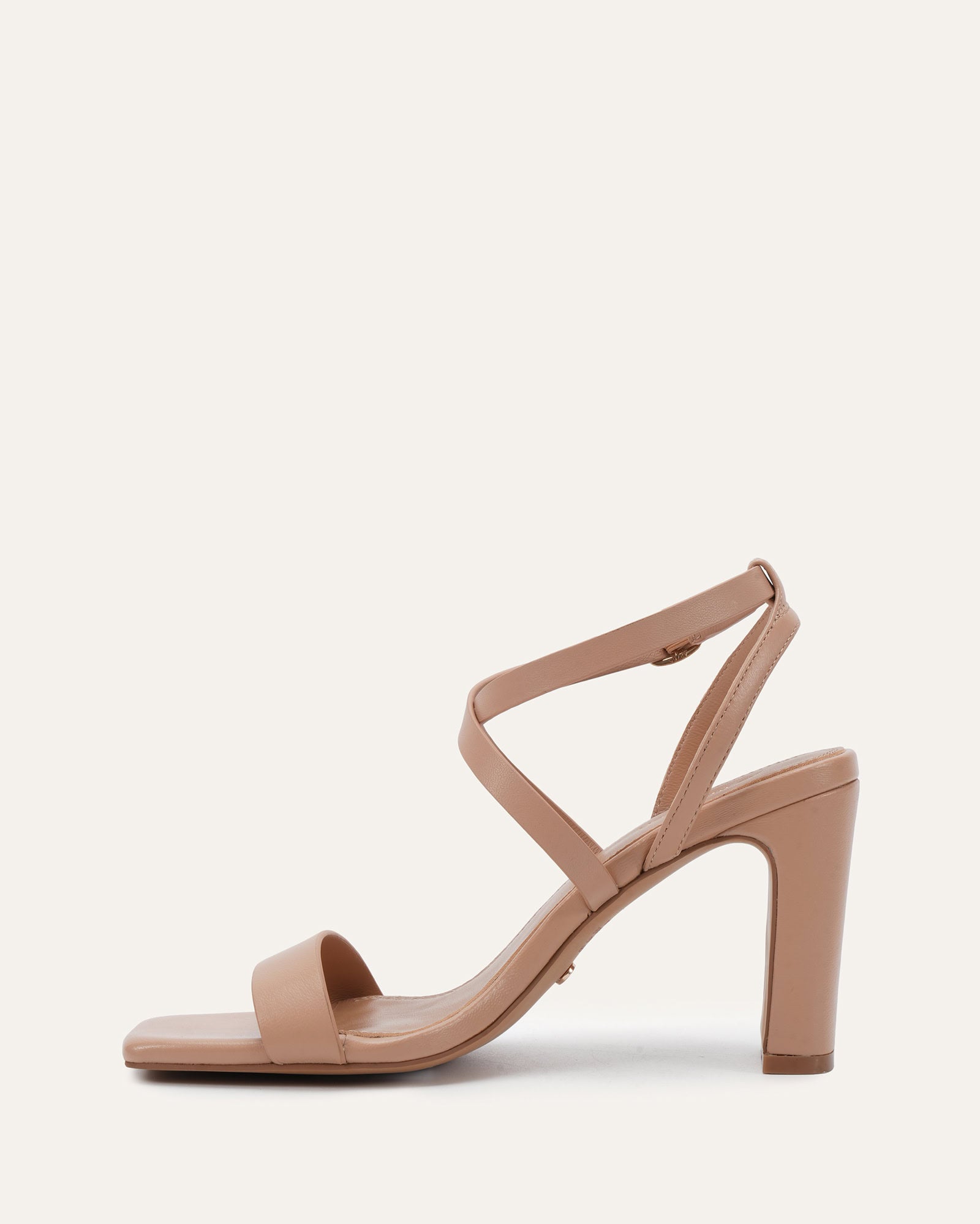 NADINE HIGH SANDALS ALMOND LEATHER image