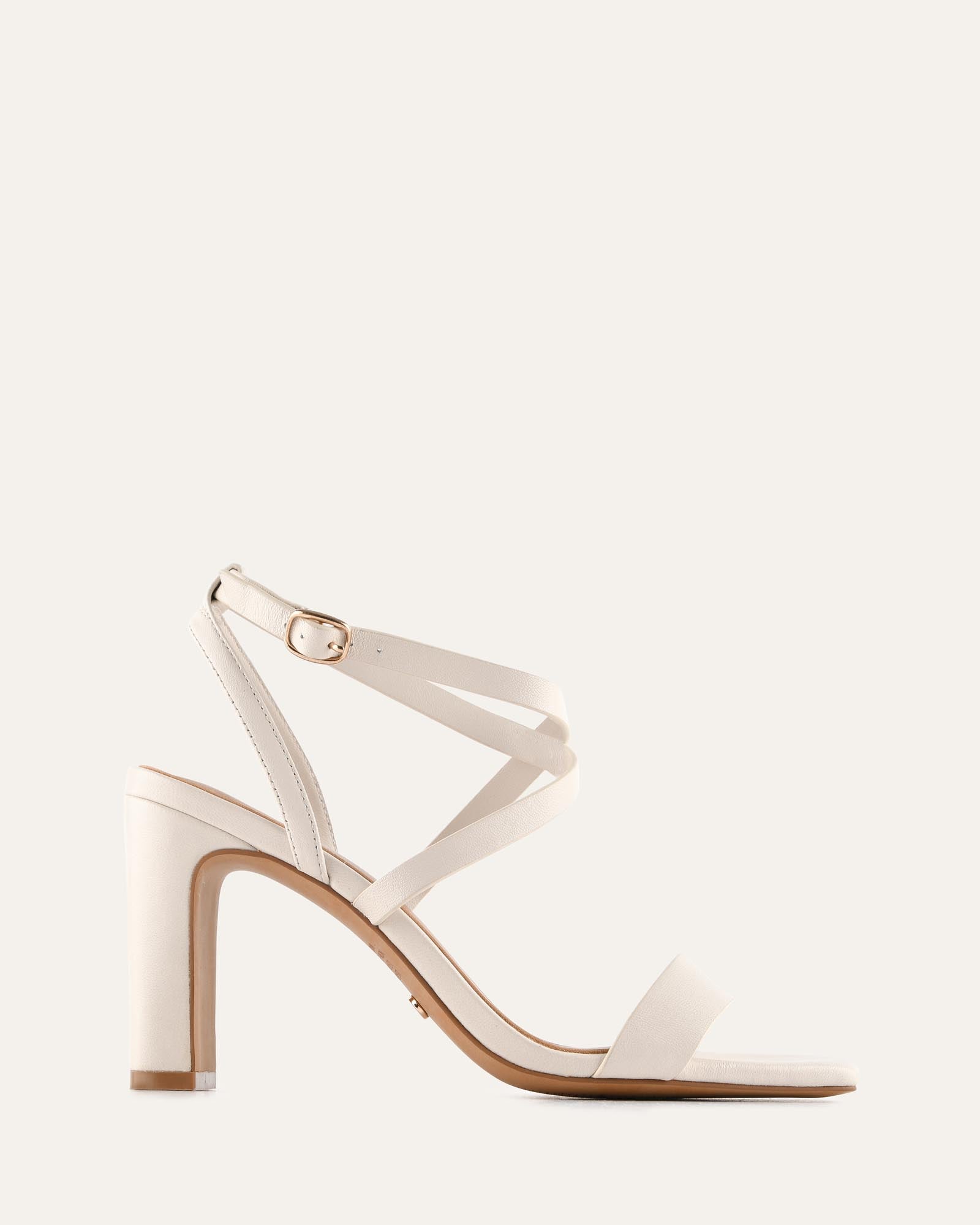 NADINE HIGH SANDALS MILK WHITE LEATHER image