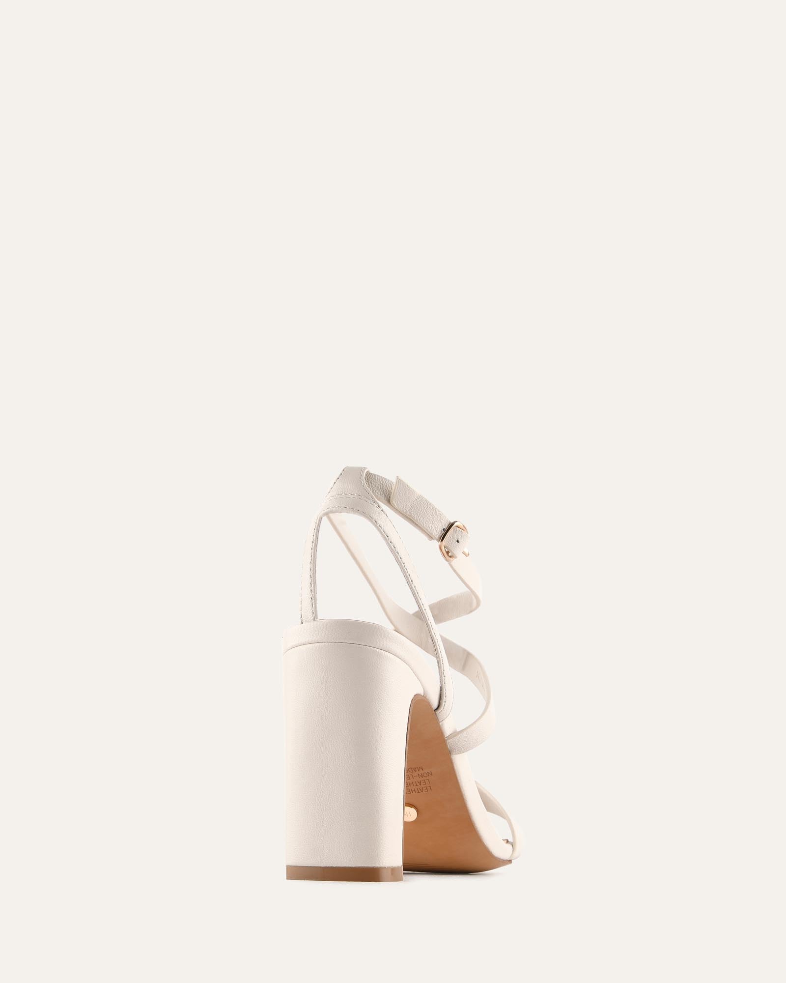 NADINE HIGH SANDALS MILK WHITE LEATHER image