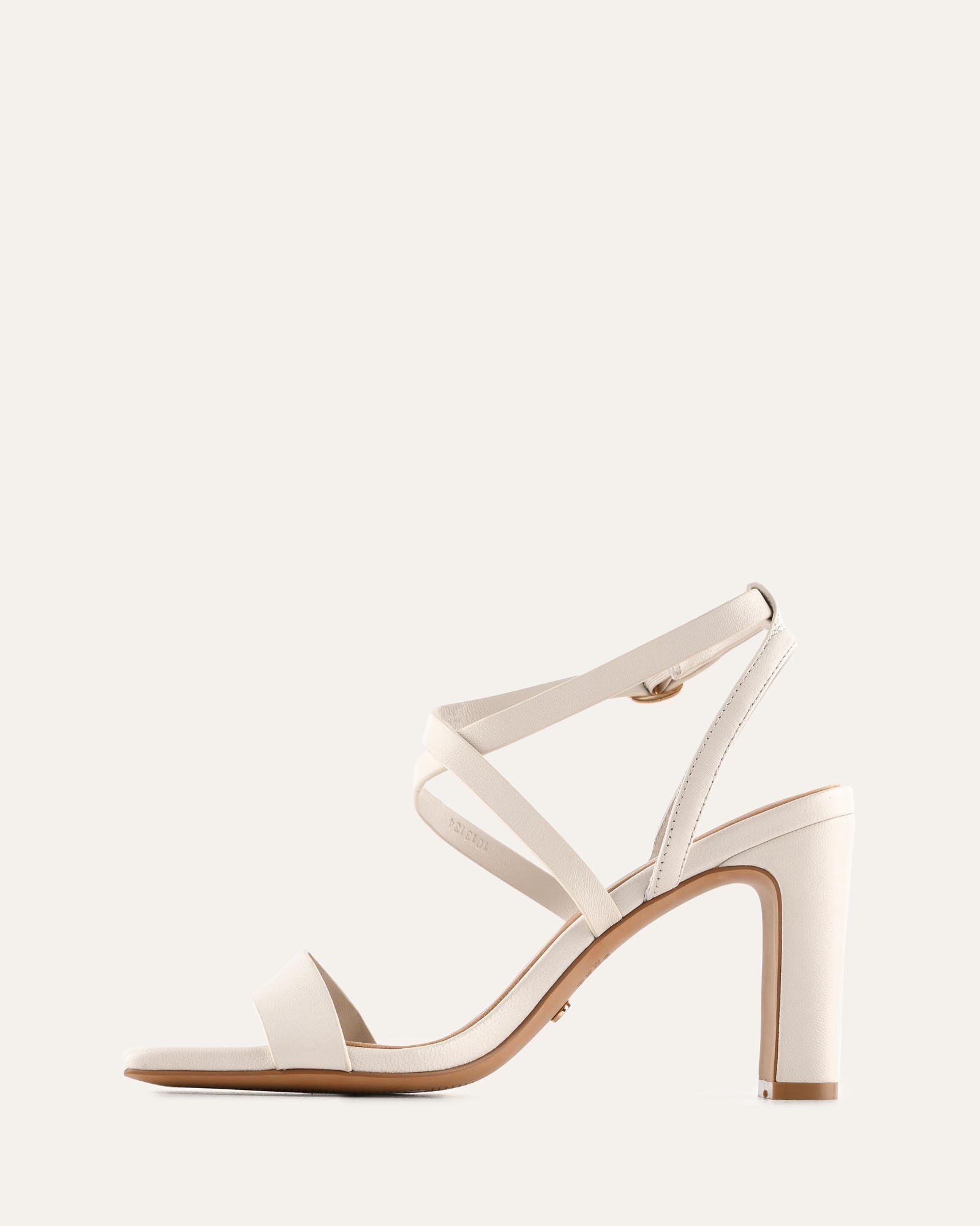 NADINE HIGH SANDALS MILK WHITE LEATHER image