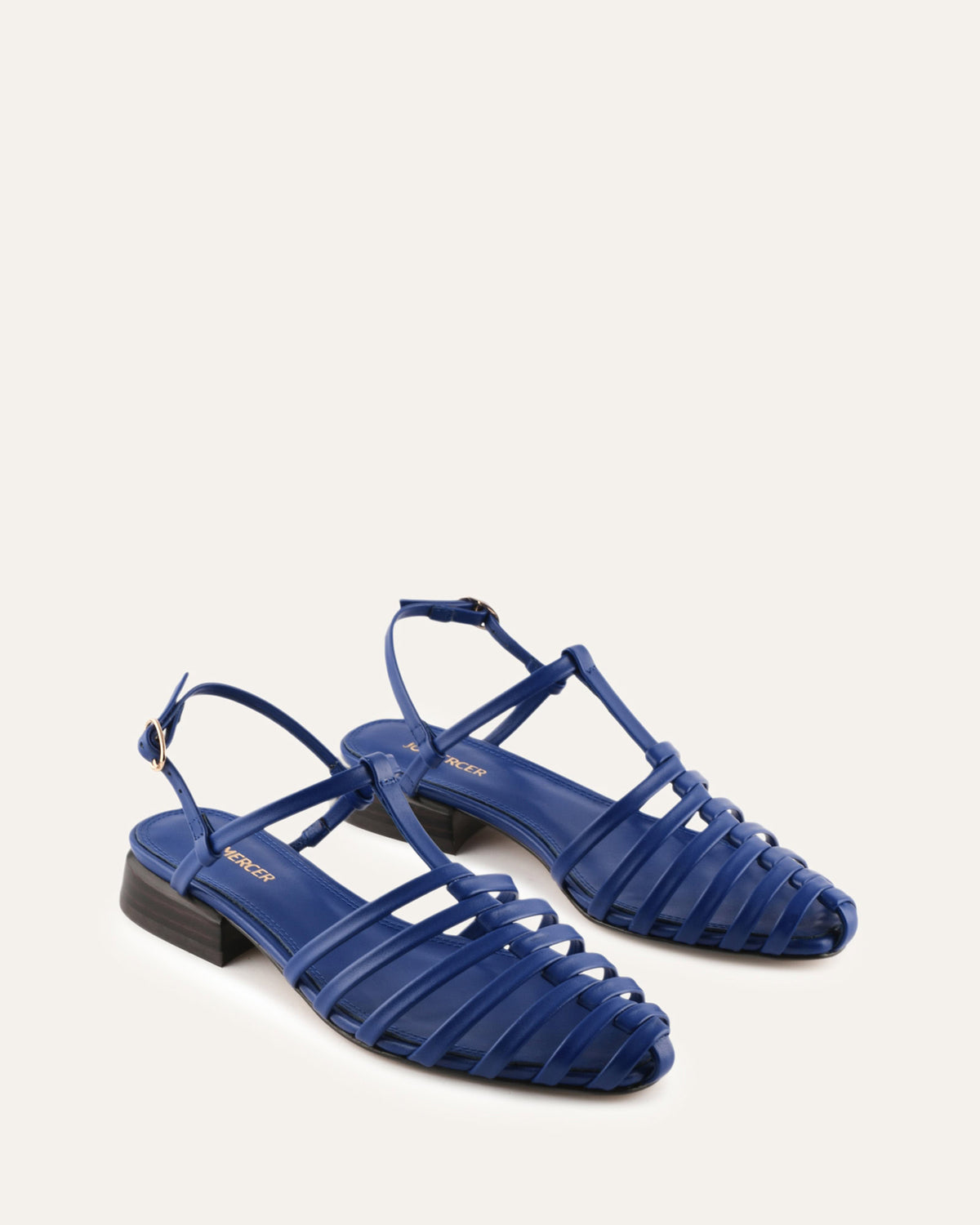 NANCY DRESS FLATS COBALT LEATHER