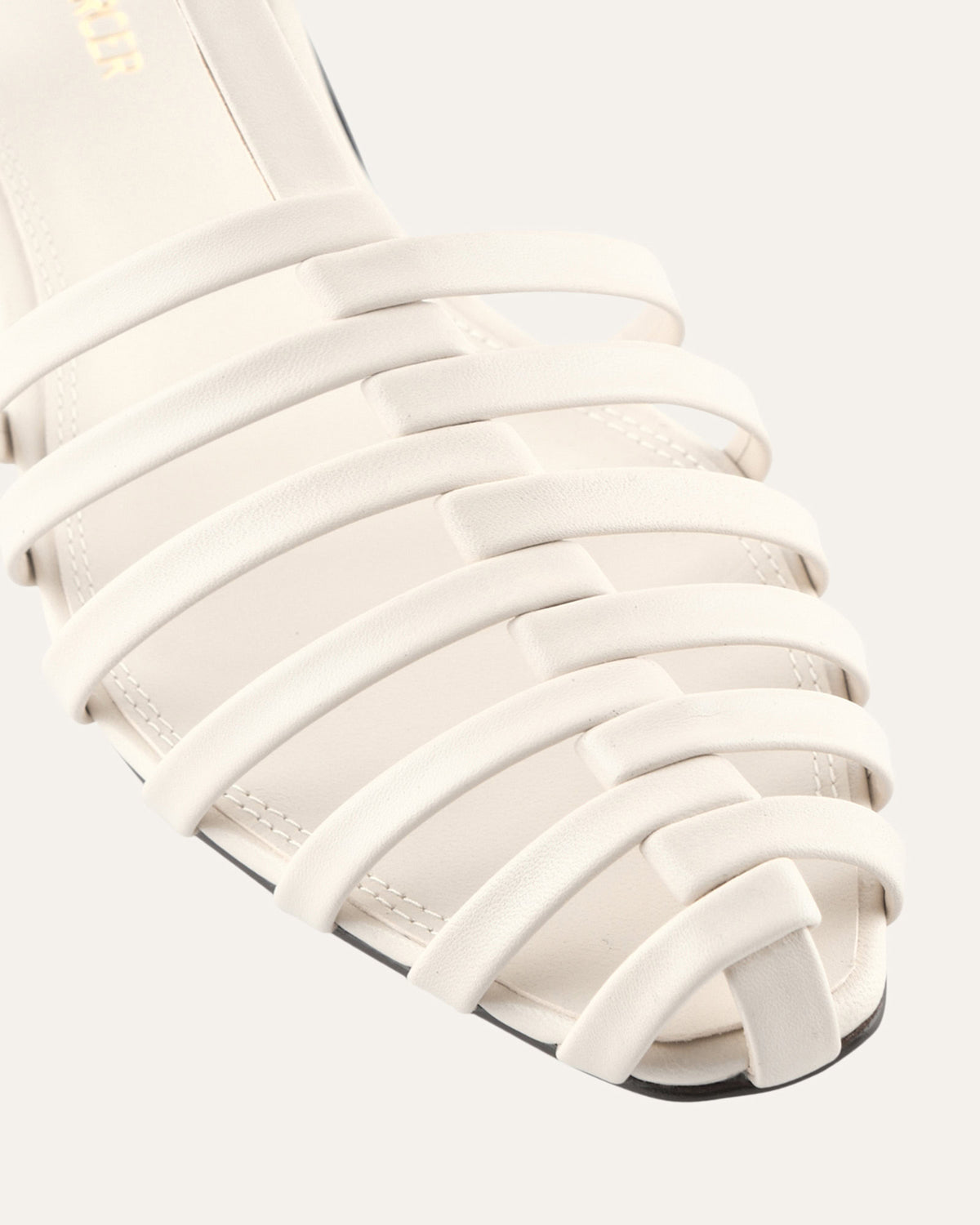 NANCY DRESS FLATS OFF WHITE LEATHER