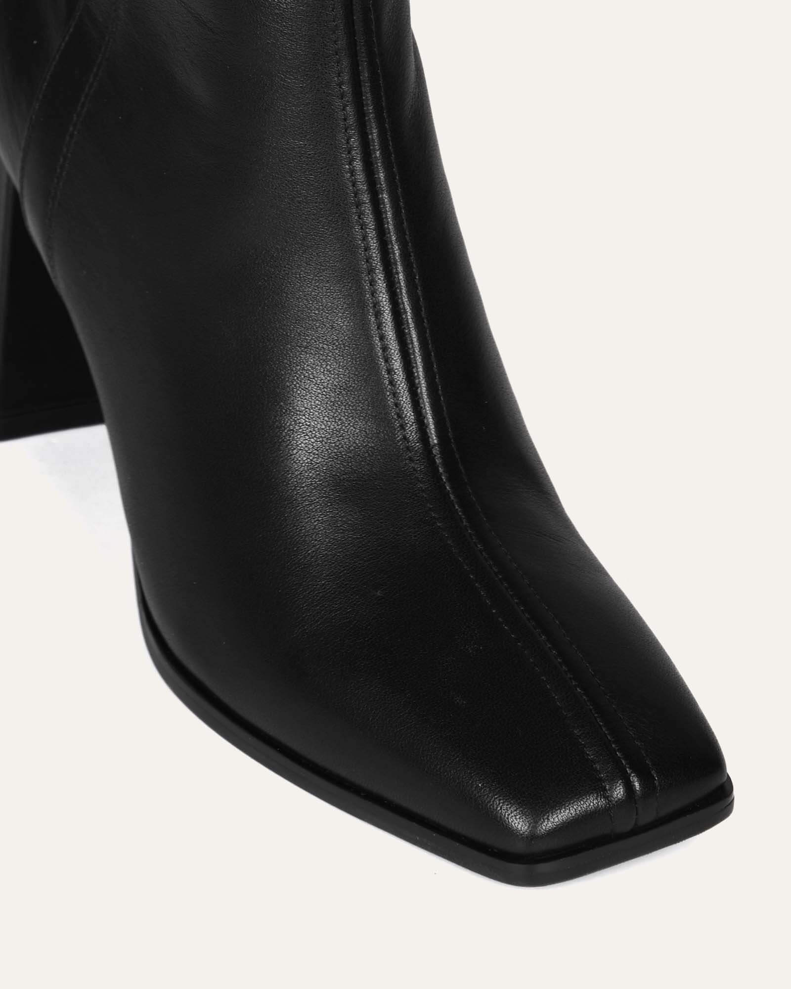 NELLIE KNEE BOOTS BLACK LEATHER image