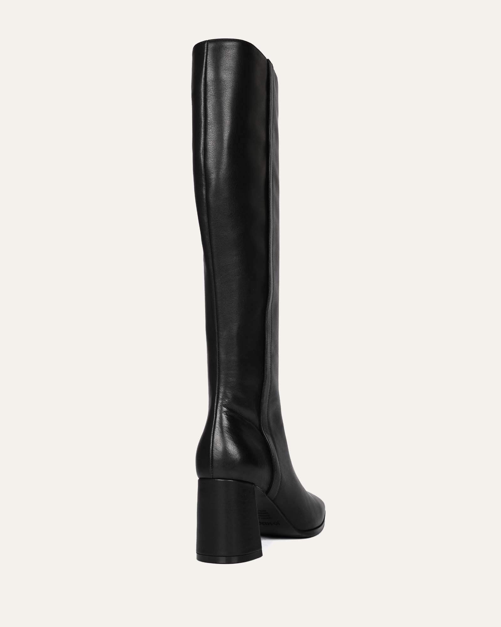 NELLIE KNEE BOOTS BLACK LEATHER image