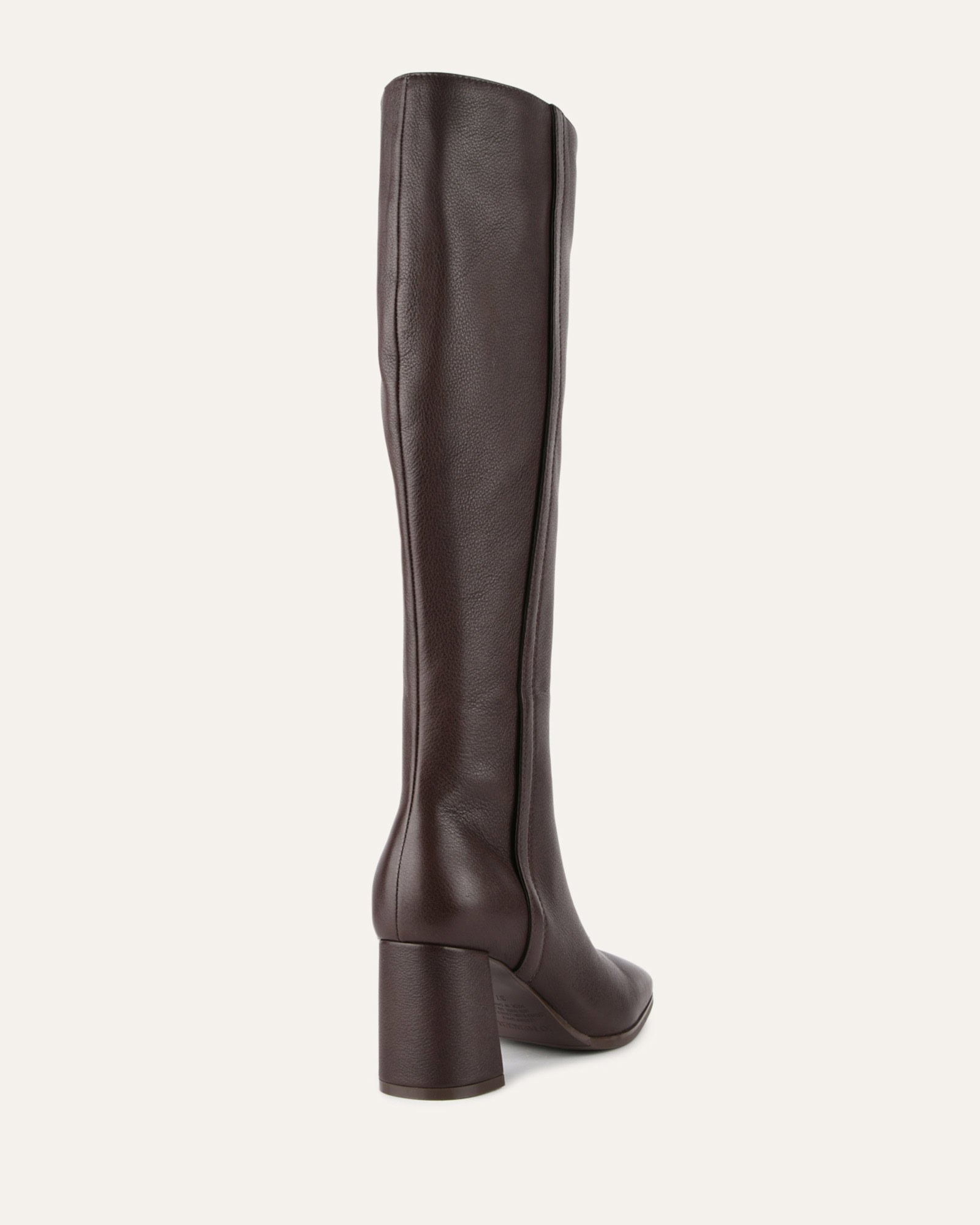 NELLIE KNEE BOOTS BITTER CHOC LEATHER image