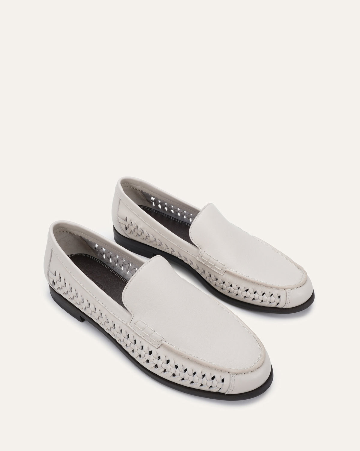 NELSON LOAFERS MILK WHITE LEATHER