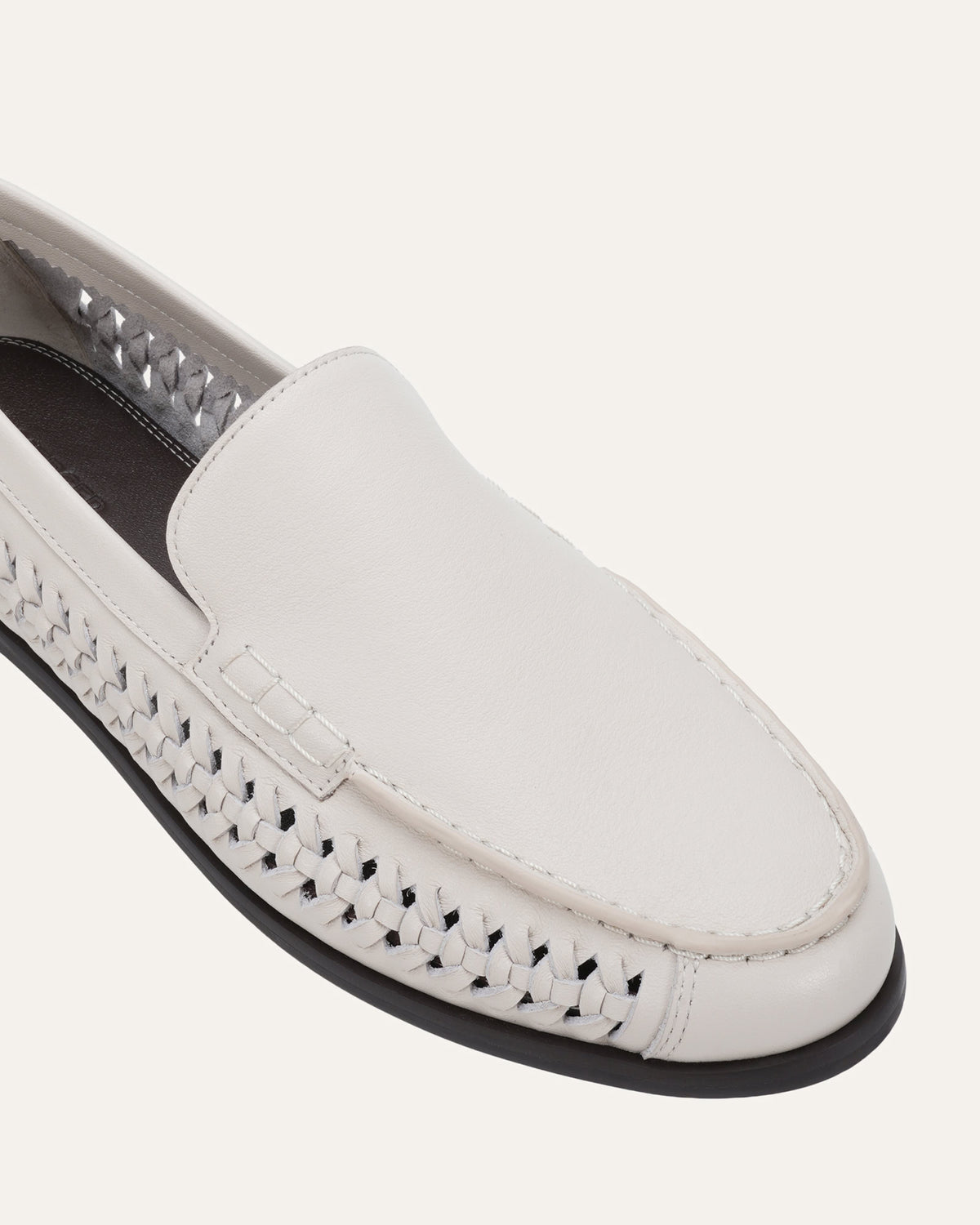 NELSON LOAFERS MILK WHITE LEATHER