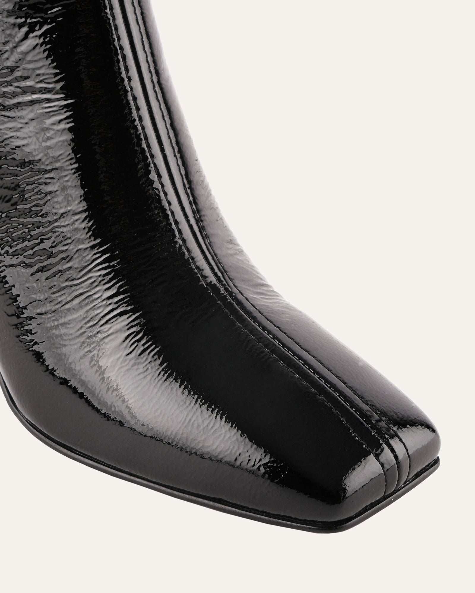 NEVADA MID ANKLE BOOTS BLACK CRINKLE PATENT image