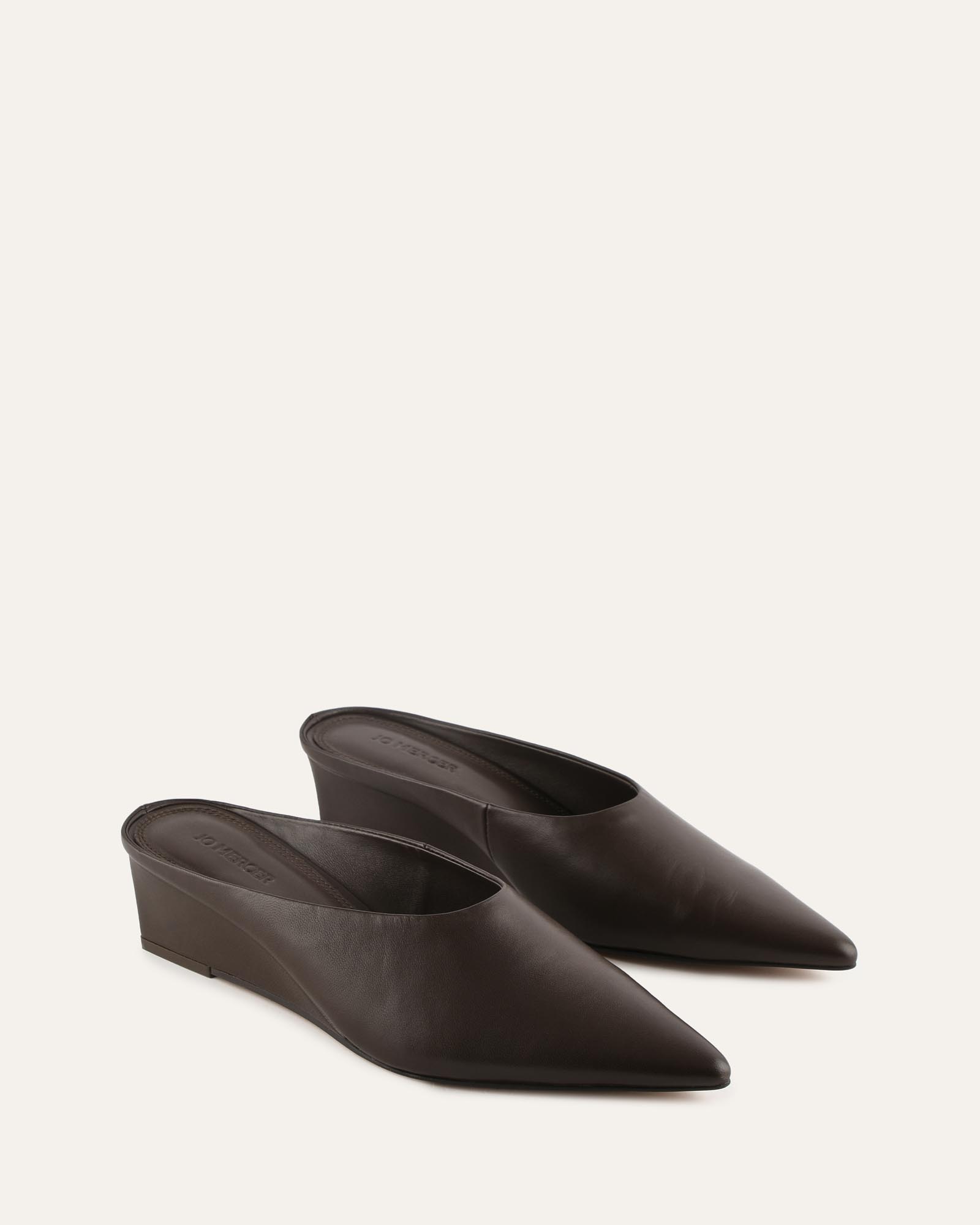 NOORIE MID HEELS CHOCOLATE LEATHER image