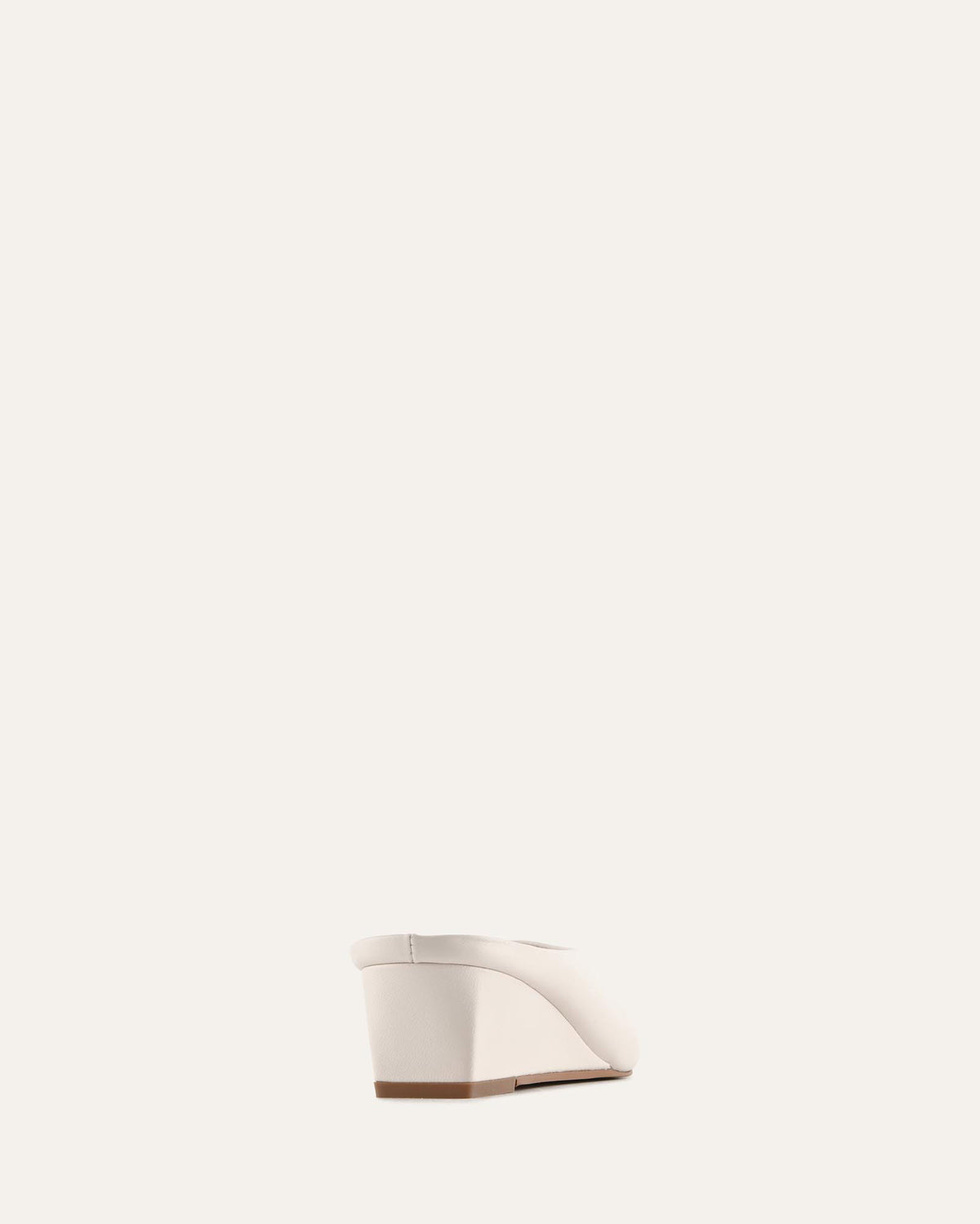 NOORIE MID HEELS MILK WHITE LEATHER