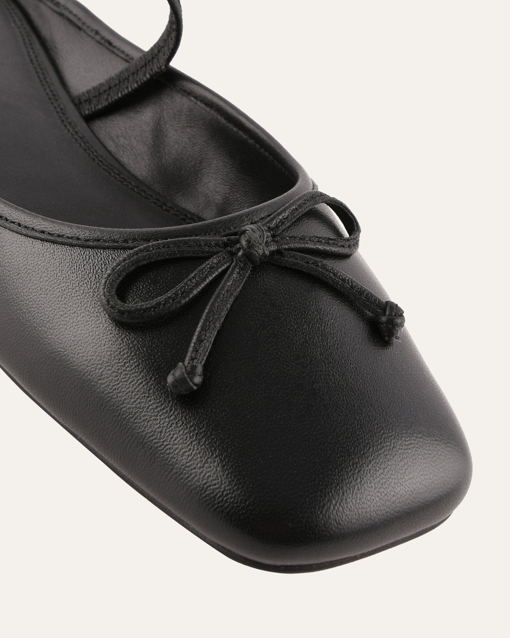 NOVA CASUAL FLATS BLACK LEATHER image