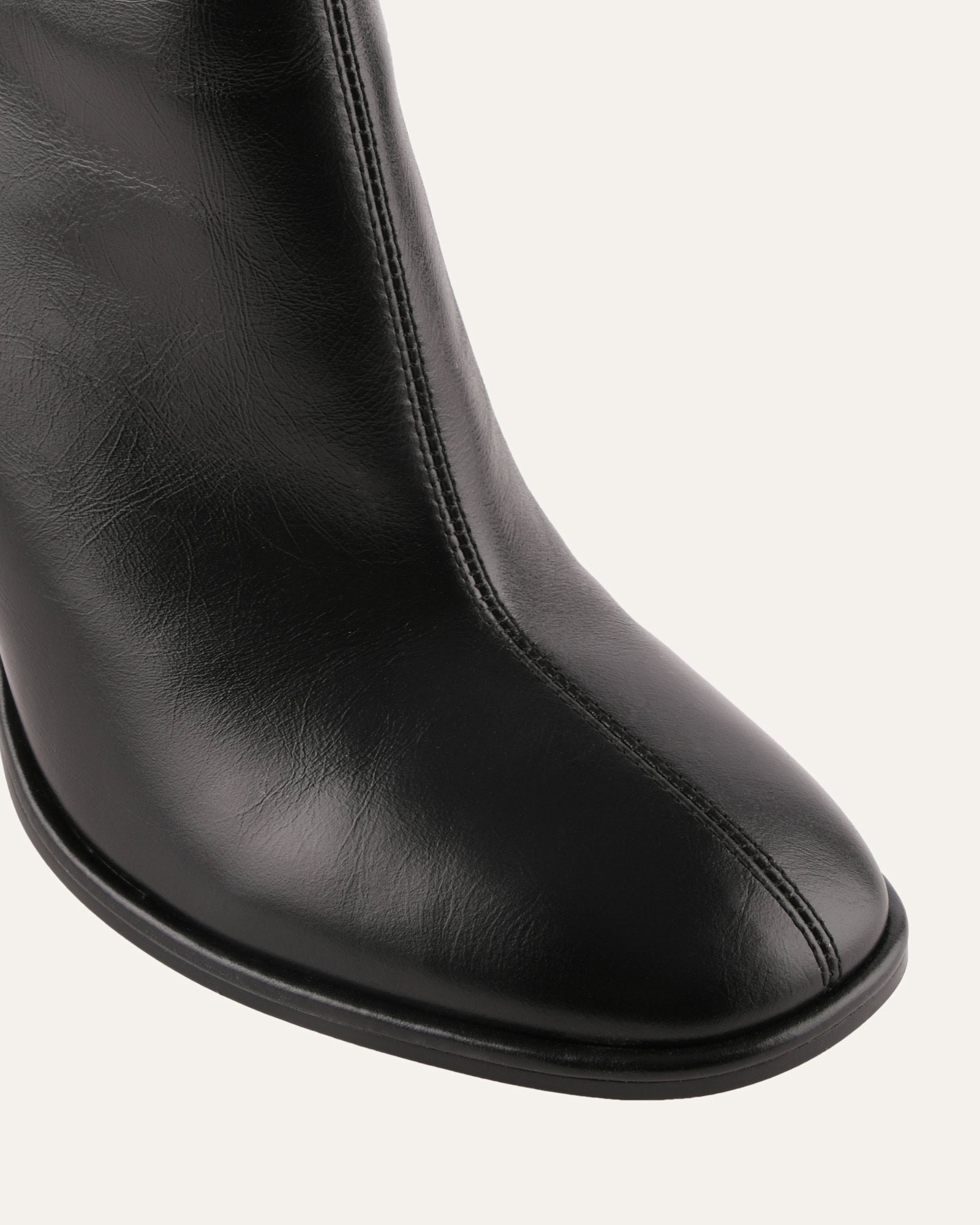 ODESSA HIGH ANKLE BOOTS BLACK LEATHER image