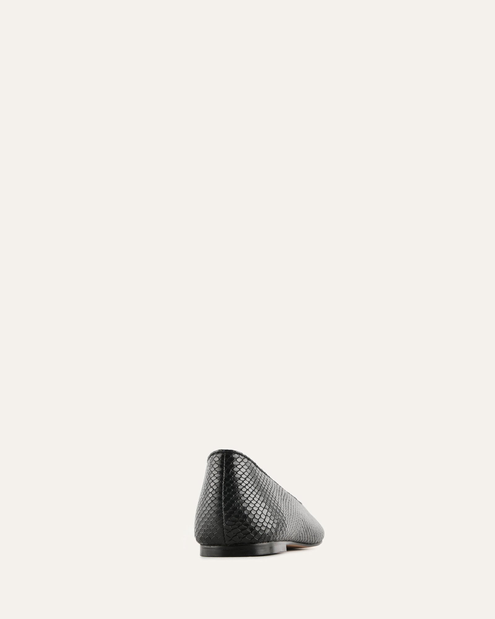 OLIVER CASUAL FLATS BLACK SNAKE PRINT LEATHER image