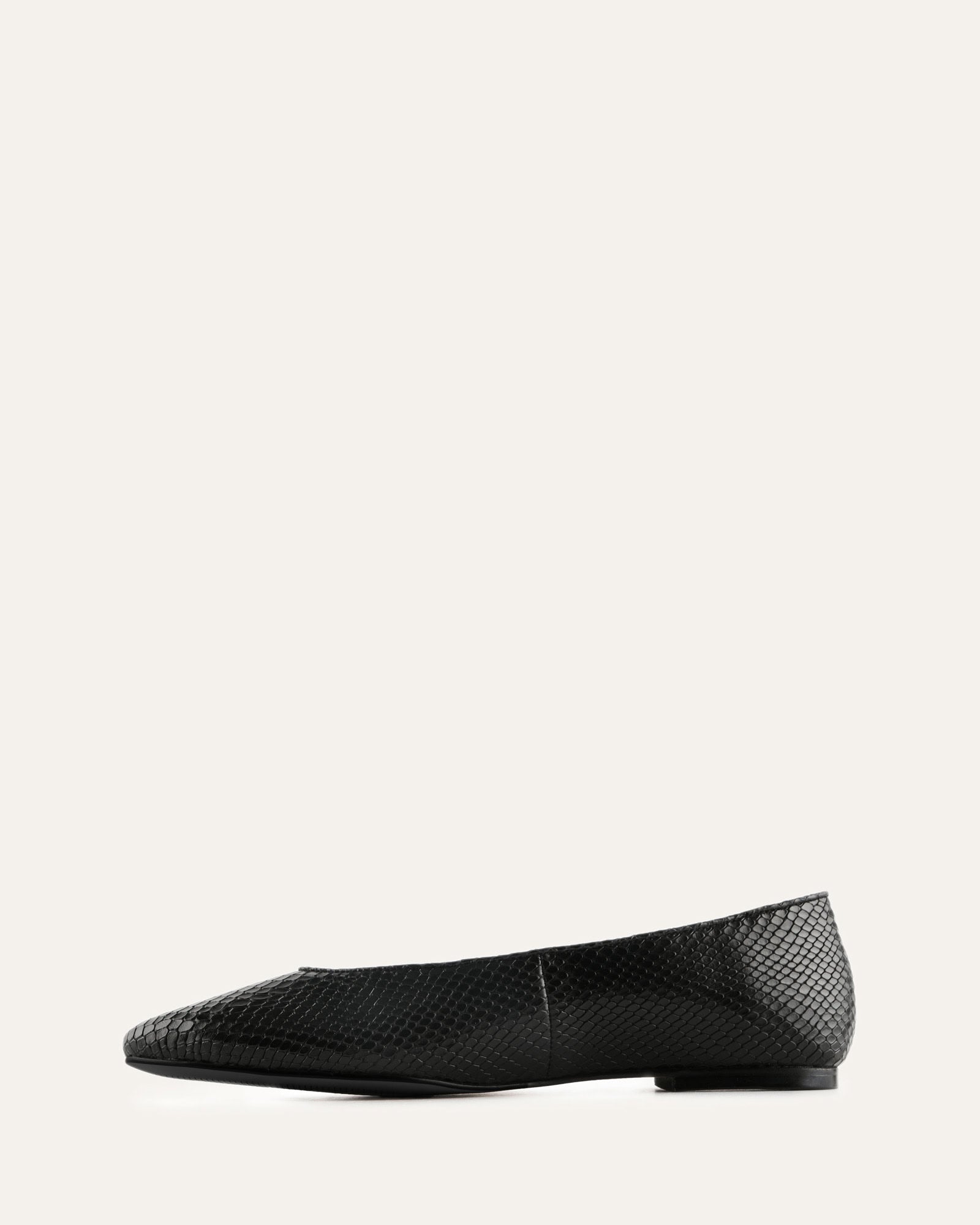 OLIVER CASUAL FLATS BLACK SNAKE PRINT LEATHER image