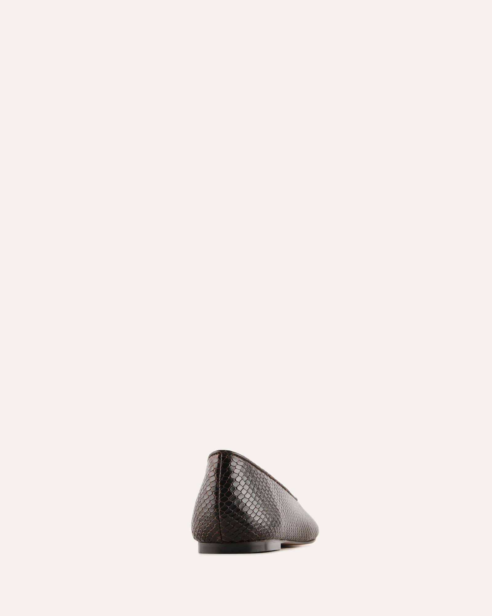 OLIVER CASUAL FLATS CHOCOLATE SNAKE PRINT LEATHER image