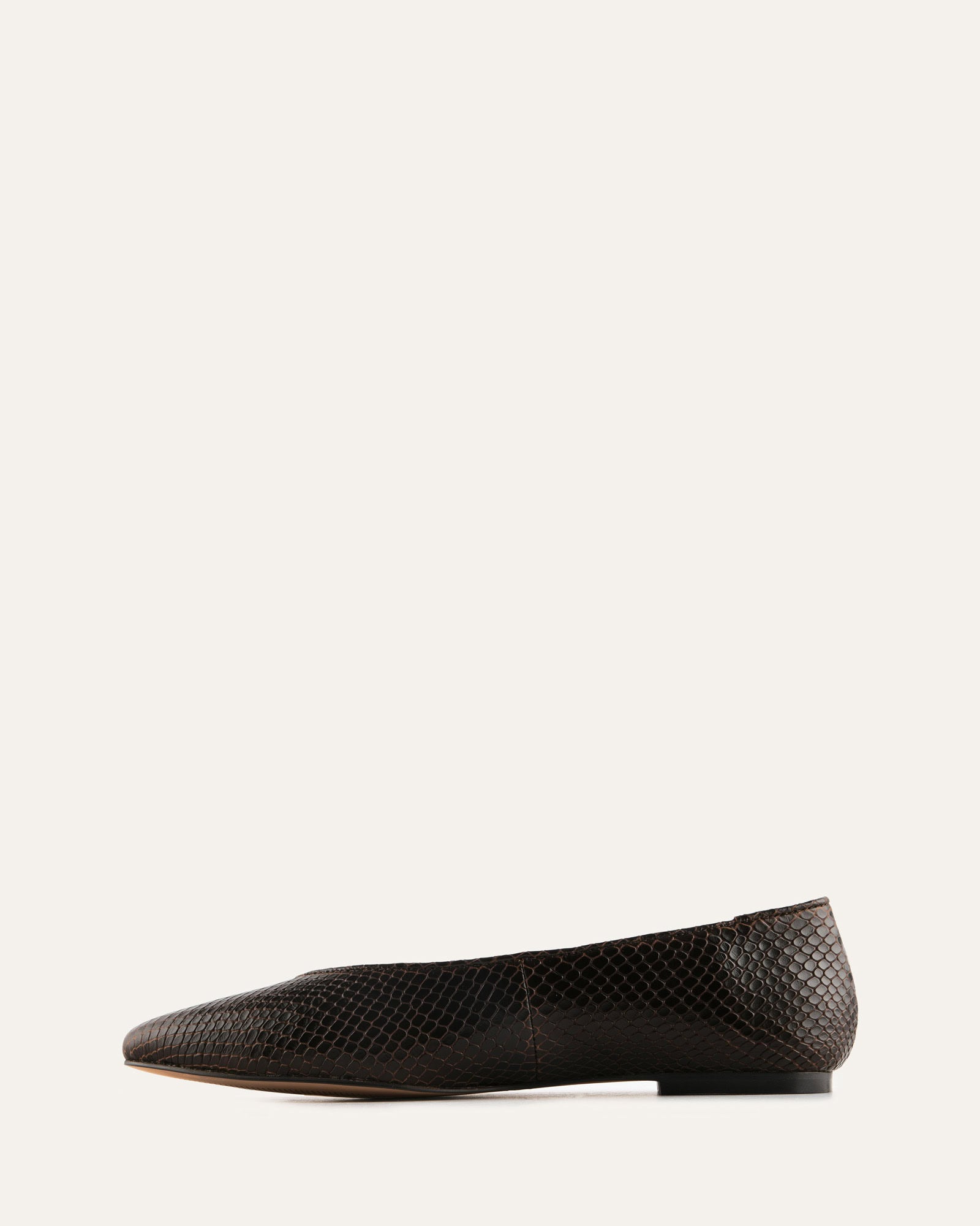 OLIVER CASUAL FLATS CHOCOLATE SNAKE PRINT LEATHER image