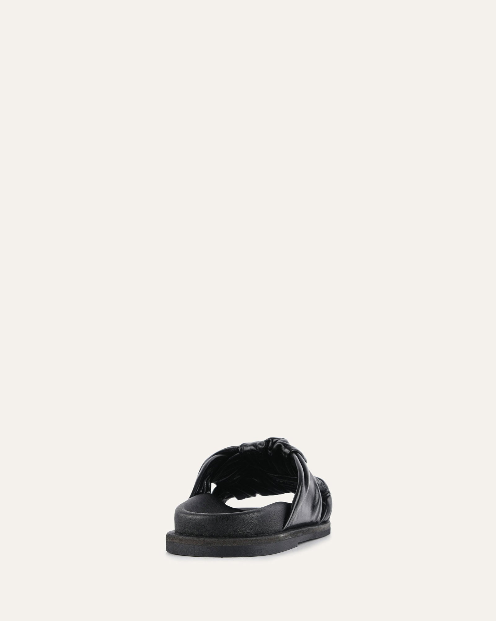 OLLIE FLAT SANDALS BLACK LEATHER image