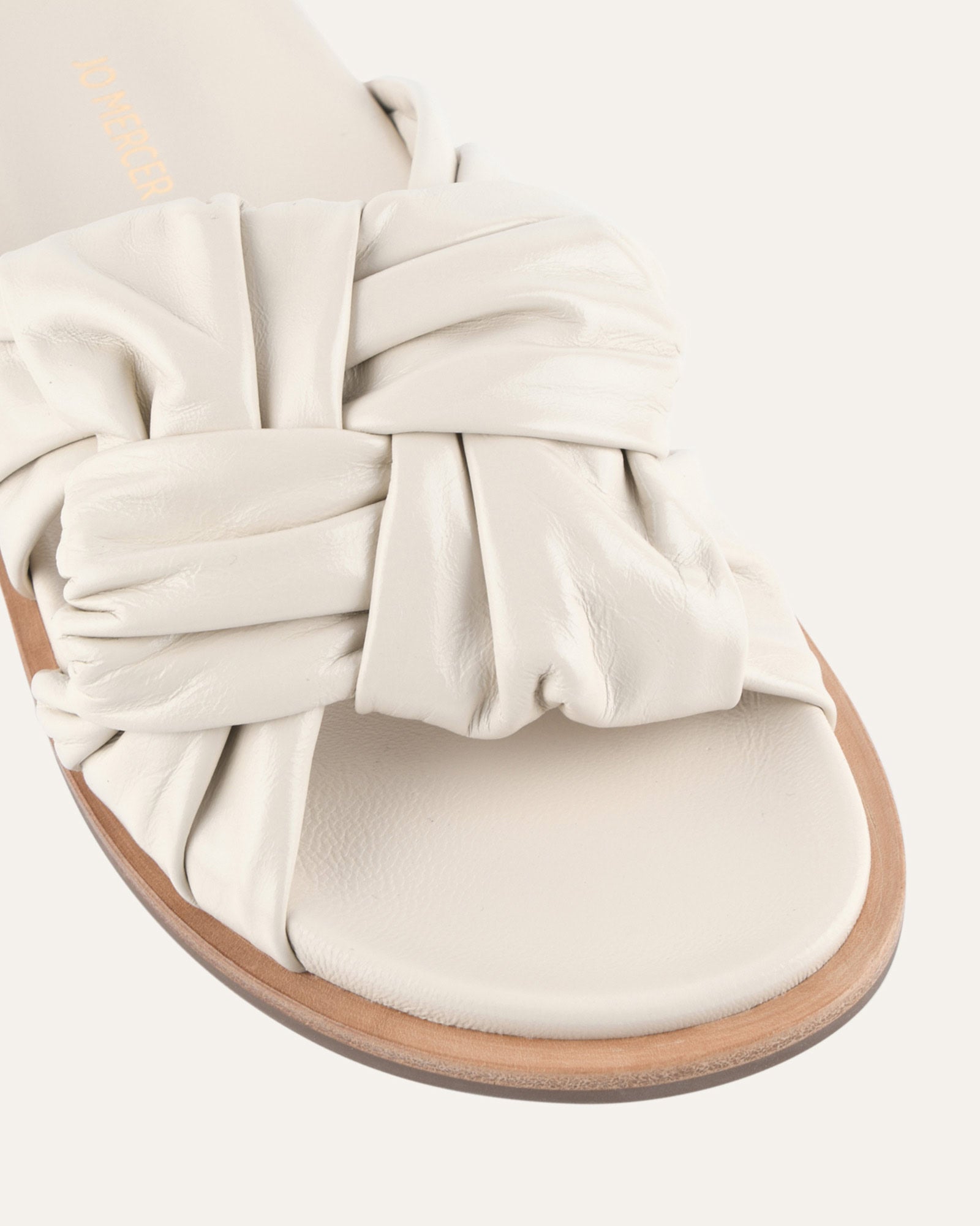 OLLIE FLAT SANDALS OFF WHITE LEATHER image
