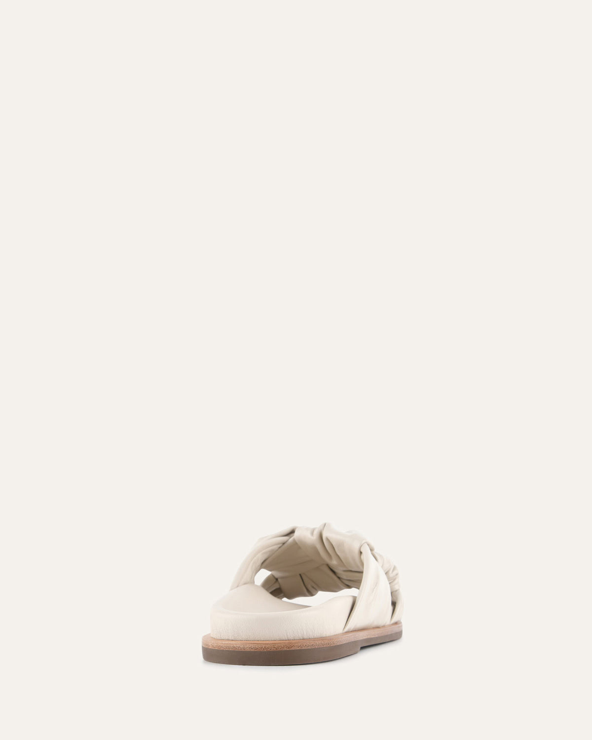 OLLIE FLAT SANDALS OFF WHITE LEATHER