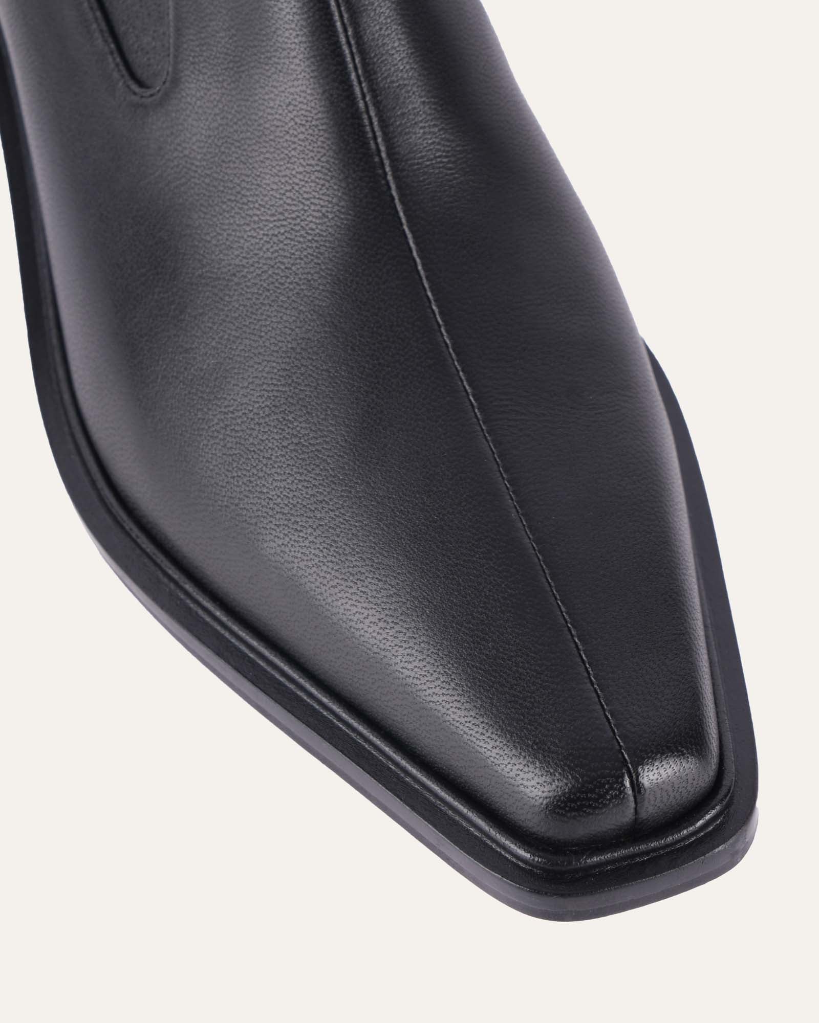 OLYMPIA FLAT ANKLE BOOTS BLACK LEATHER image