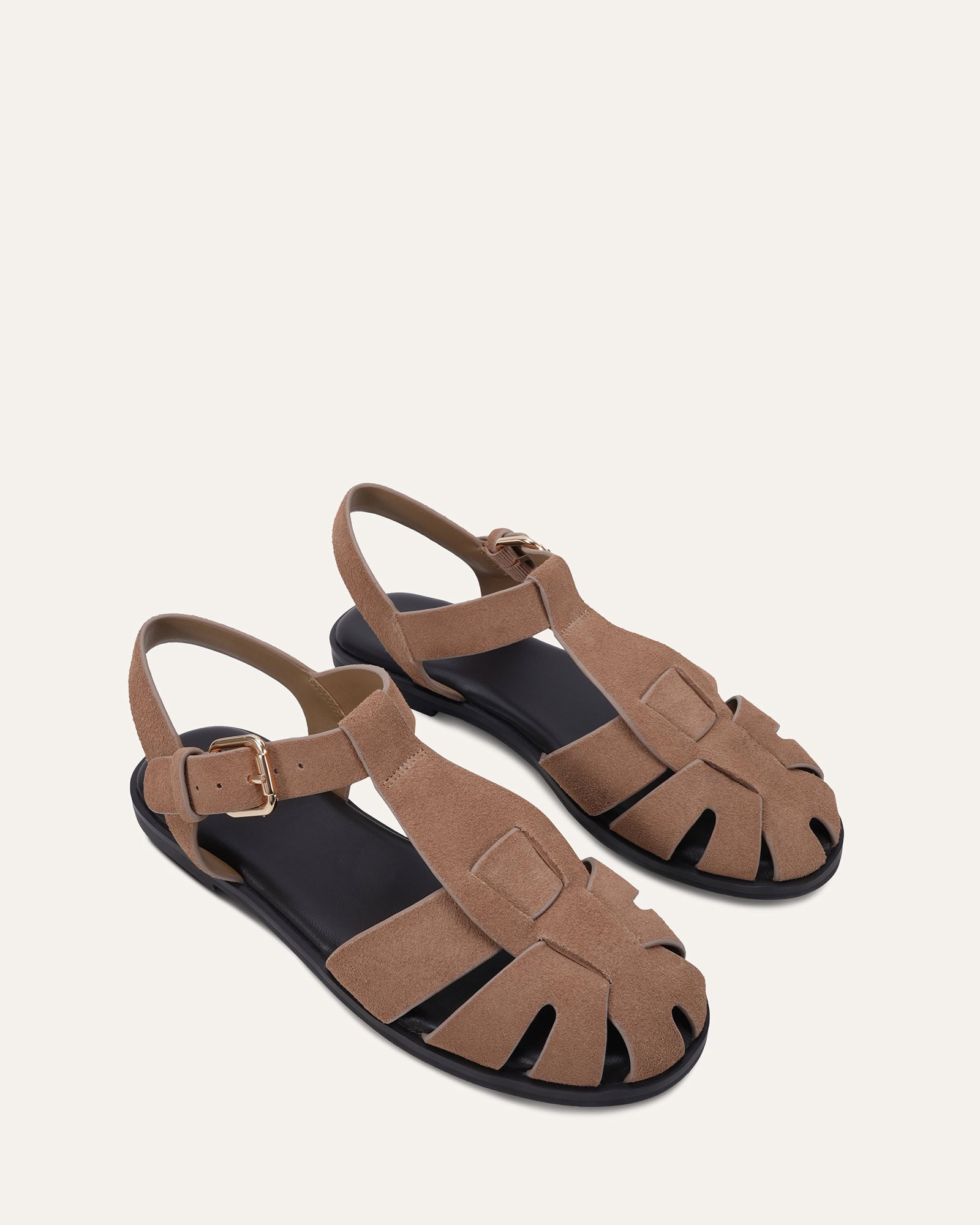 ONYX FLAT SANDALS CAMEL SUEDE image