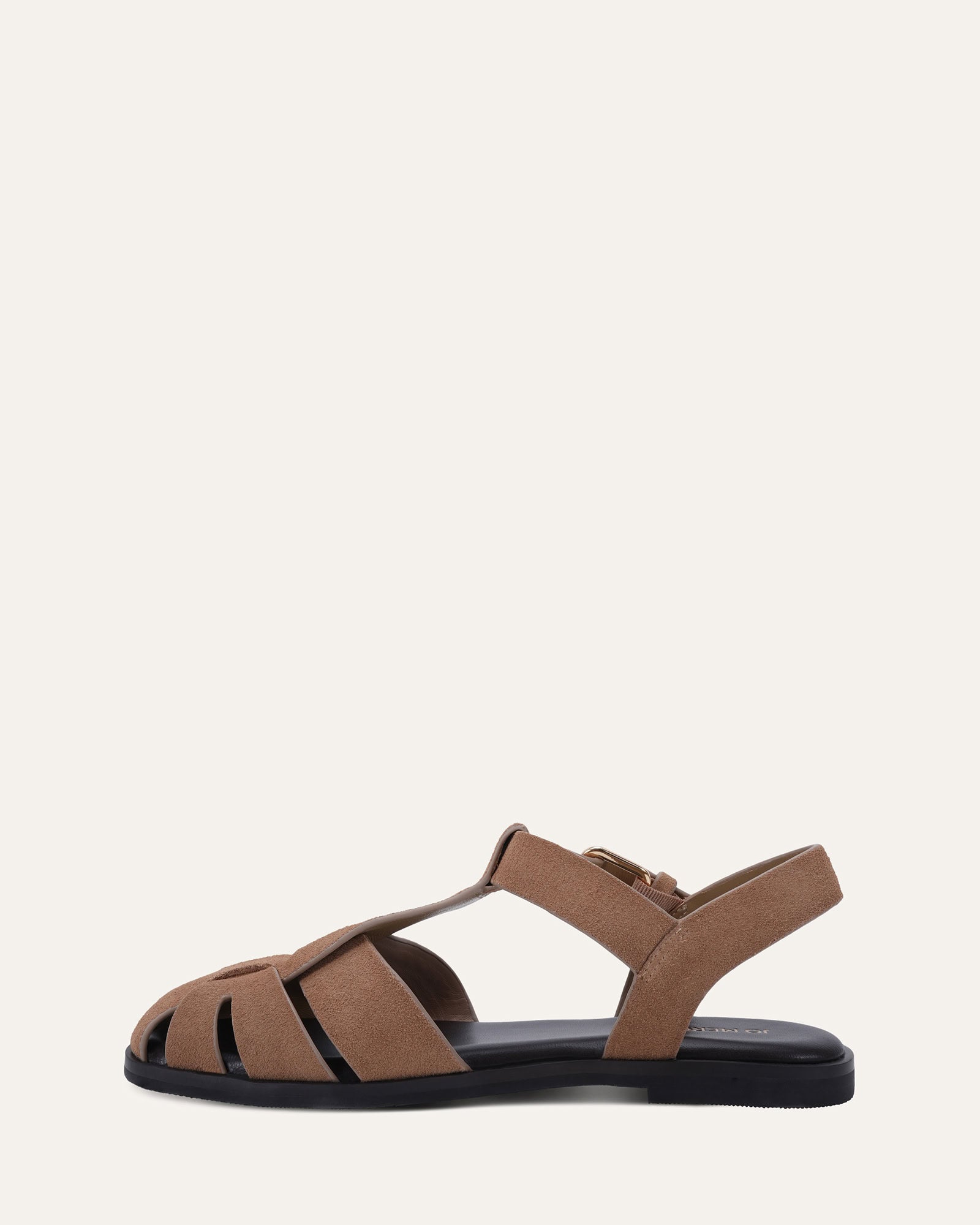 ONYX FLAT SANDALS CAMEL SUEDE image